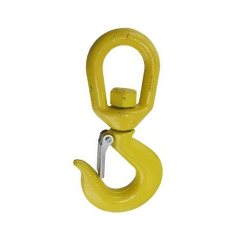 2Pc Set 1 Ton /& 2 Ton Drop Forged Carbon Steel Swivel Eye Hook w// Latch G70