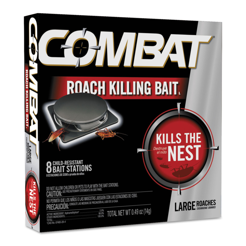 Combat Large Roach & Waterbug Killing Bait Trap (Pack of 8) Greschlers Hardware
