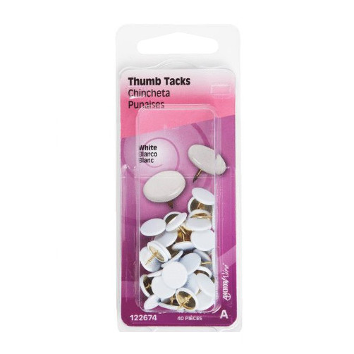 White Thumb Tacks (Pack of 40) 37504670866 eBay