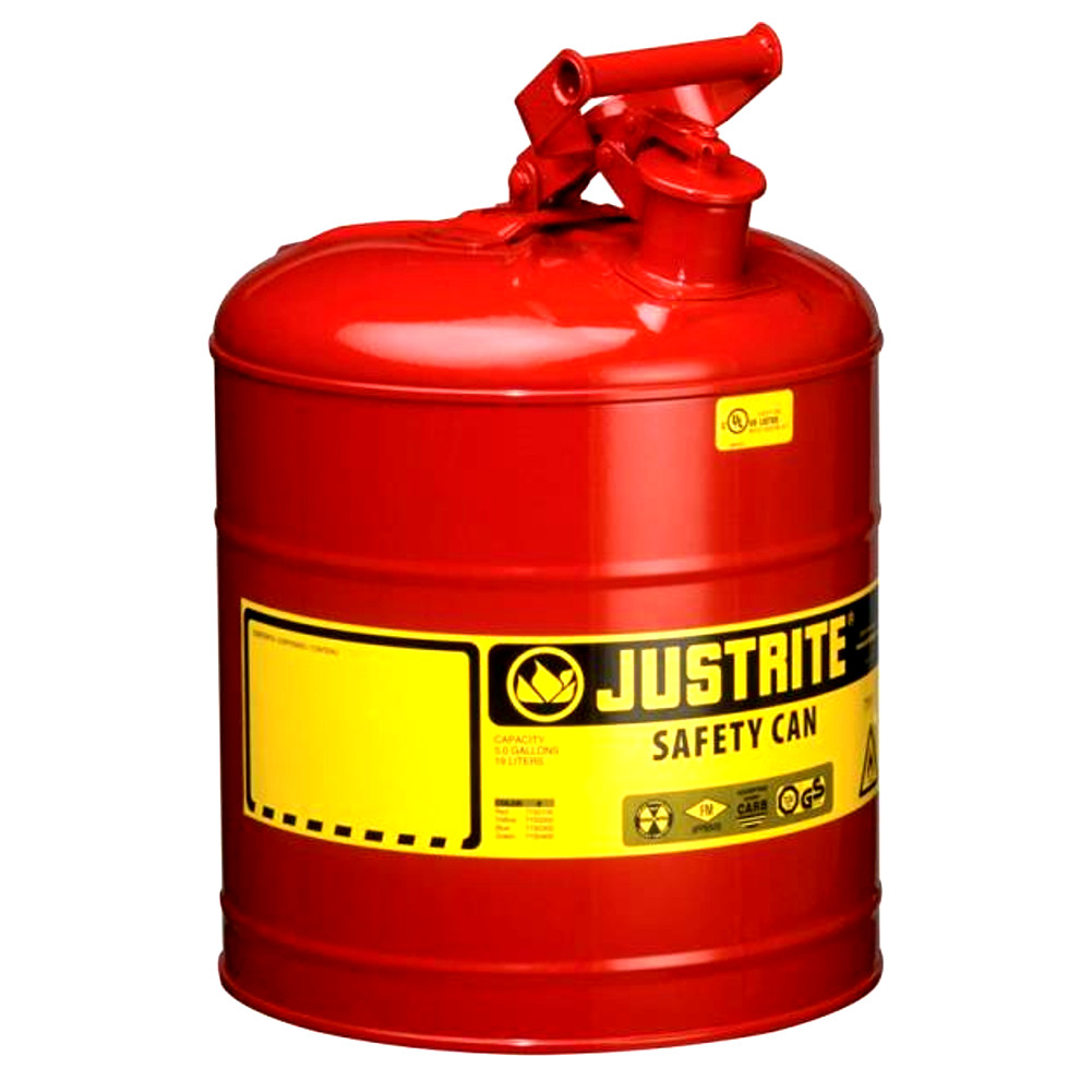 5 Gallon Steel Red Safety Gas Can, Type 1 (Available For Local Pick