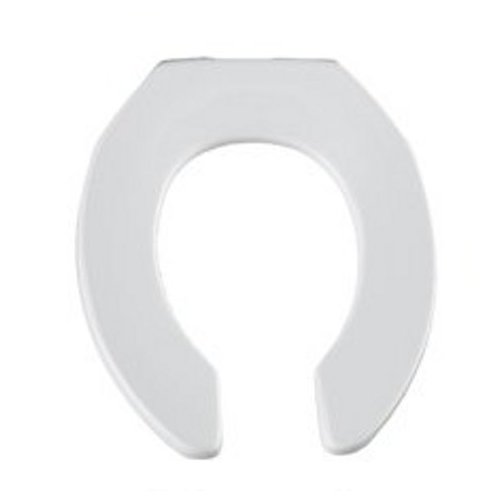 open front elongated toilet seat with lid