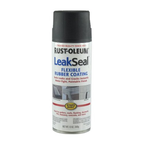 RustOleum 12 oz. Black Flexible Rubberized Coating Leak Sealer Spray
