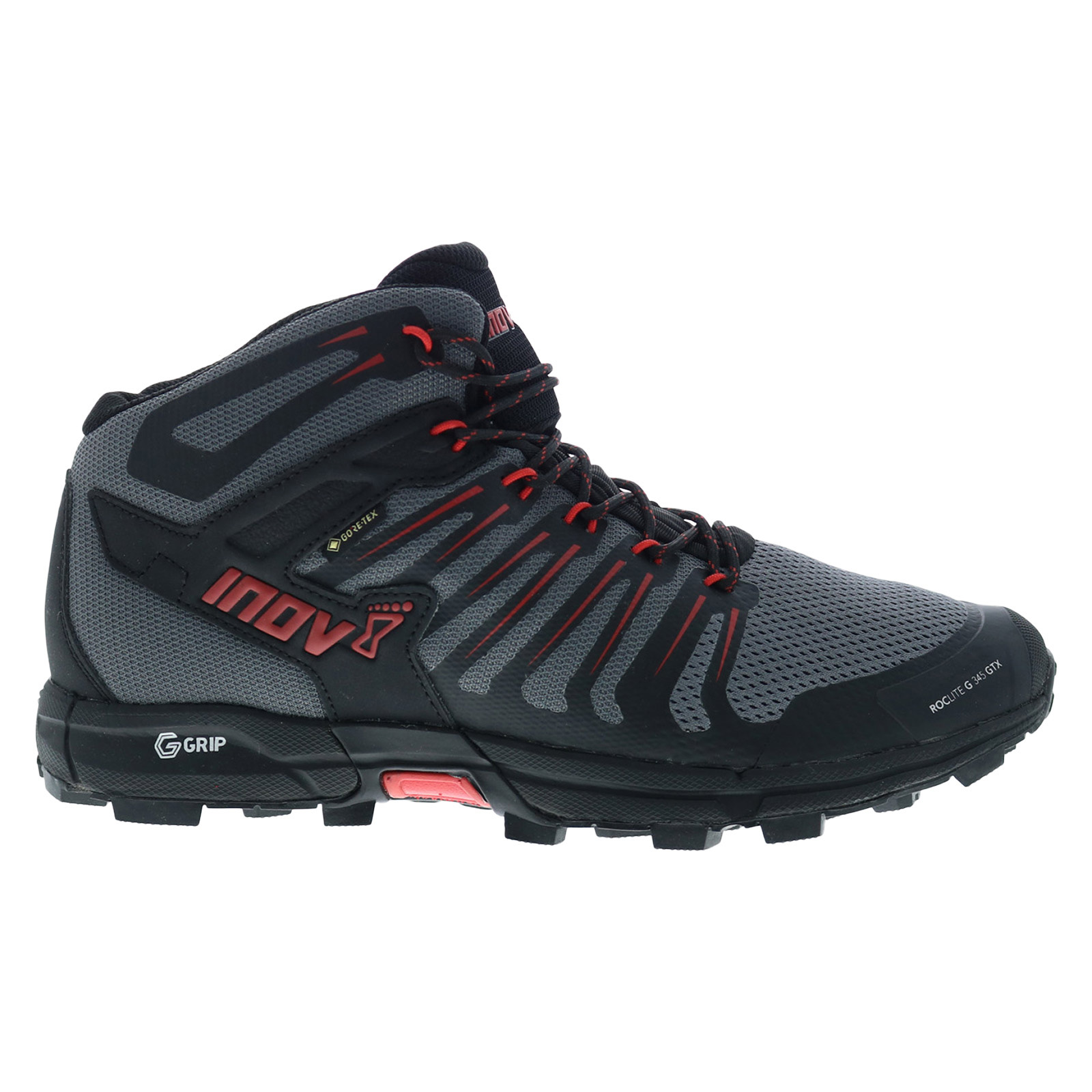 Inov-8 Roclite G 345 GTX 000802-GYBKRD Mens Gray Mesh Lace 
