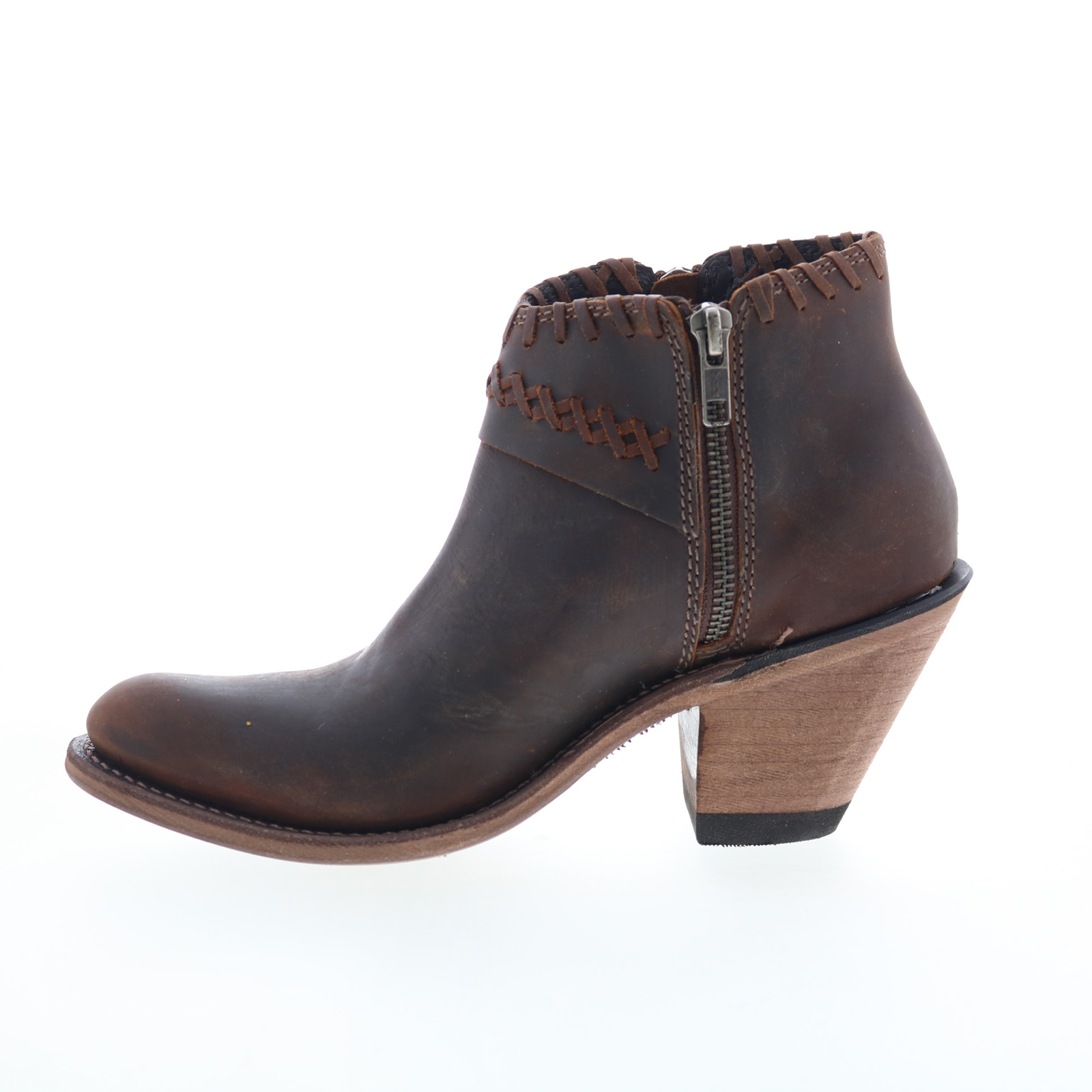 Jama Old West Snip Toe Damen Braun Leder Stiefel - Produktbild 2