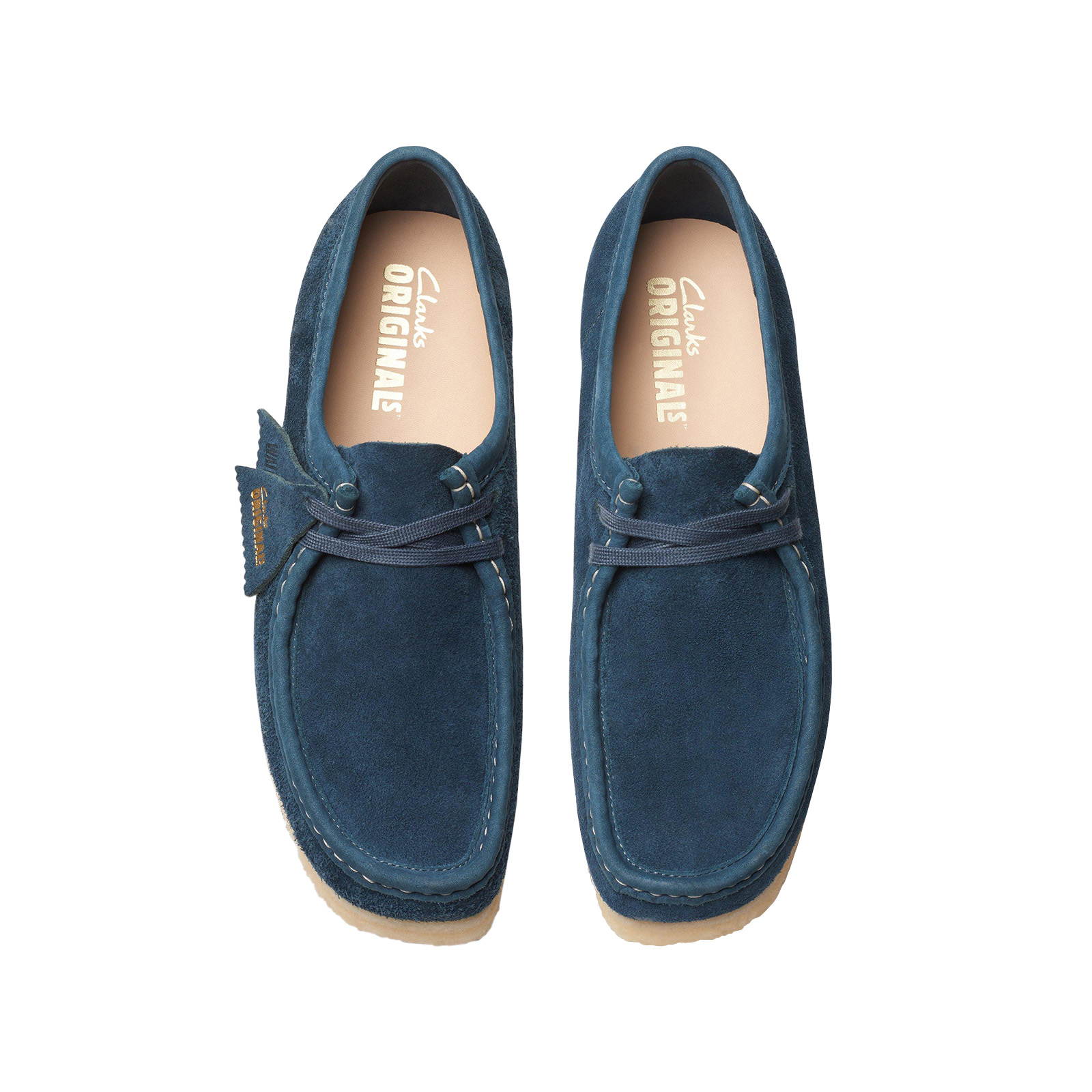 Clarks Wallabee 26175709 Mens Blue Oxfords & Lace Ups Casual Shoes