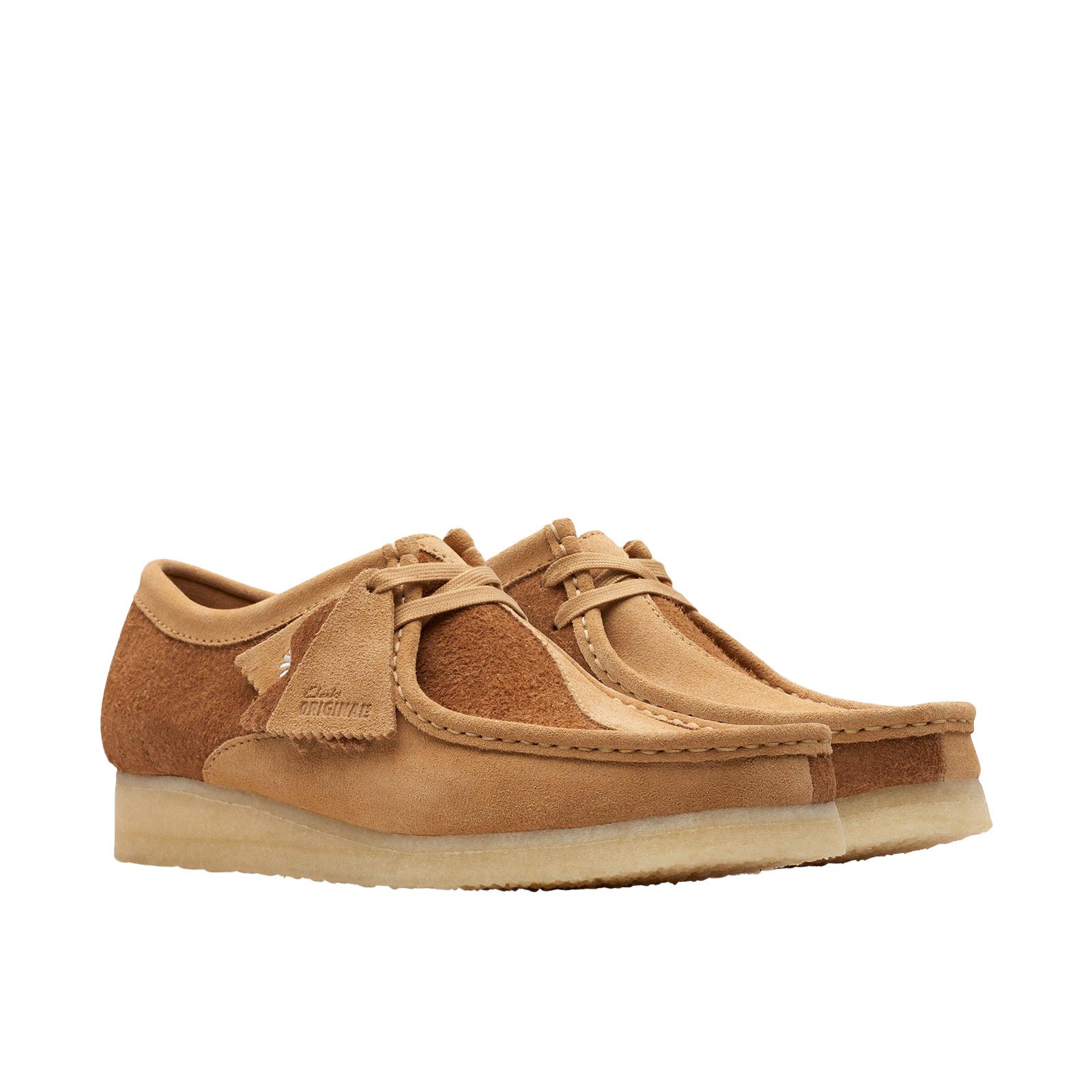 Clarks Wallabee 26175917 Mens Brown Leather Oxfords & Lace