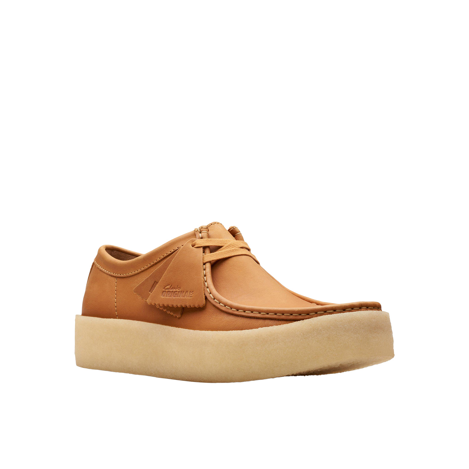 Clarks Men\'s Tan Wallabee Cup Brown with Navy Laces Clarks Originals Wallabee Cup | 26167989 | AFEW STORE main image 3