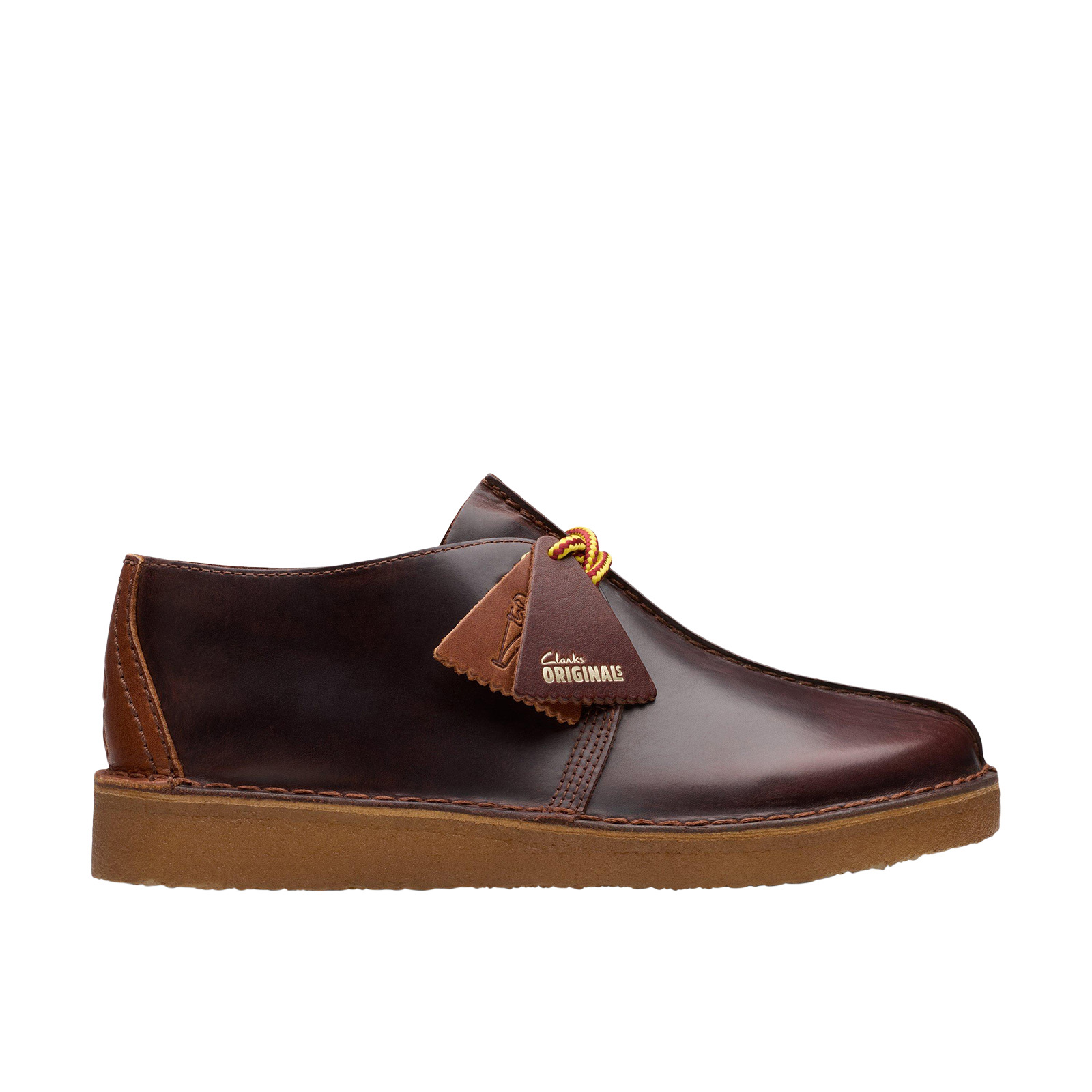 Clarks Desert Trek Hiker 26178208 Mens Burgundy Leather Chukkas