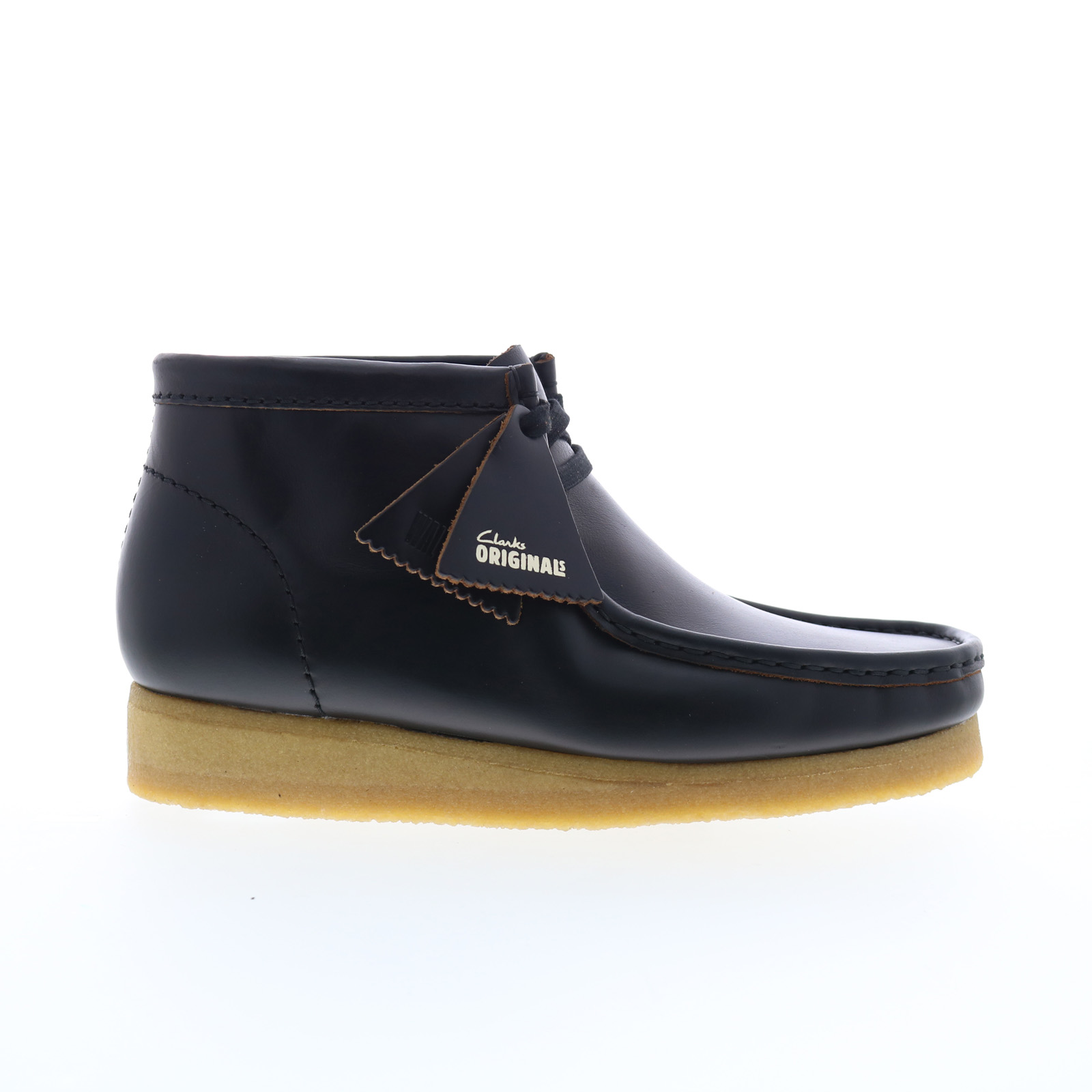 靴 Clarks ORIGINALS / Wallabee Boot Clarks Wallabee Boot 26179167 Mens Black Leather Lace Up Chukkas