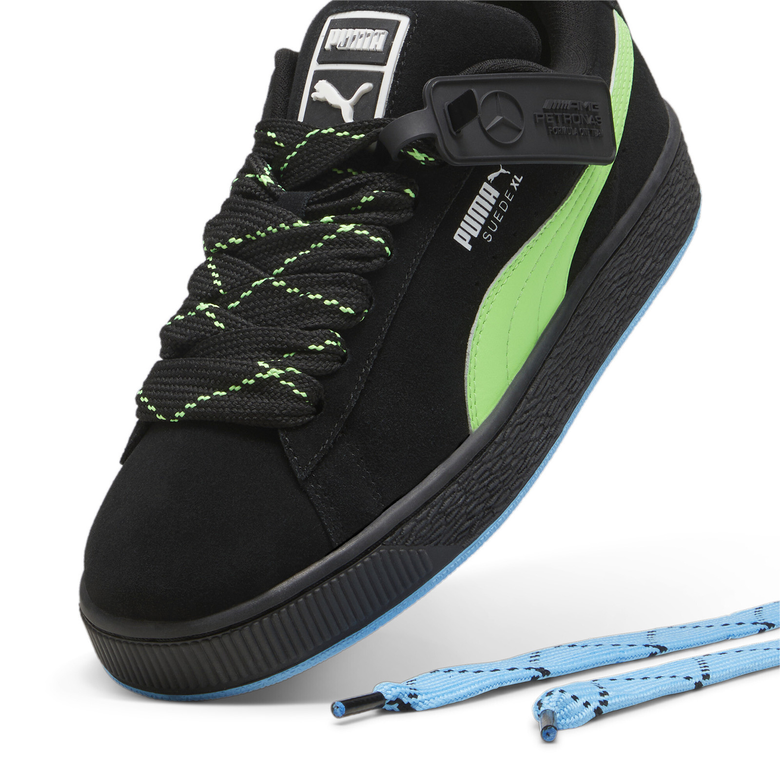 Puma Mercedes AMG MAPF1 Suede Xl Neon 30858201 Mens Black