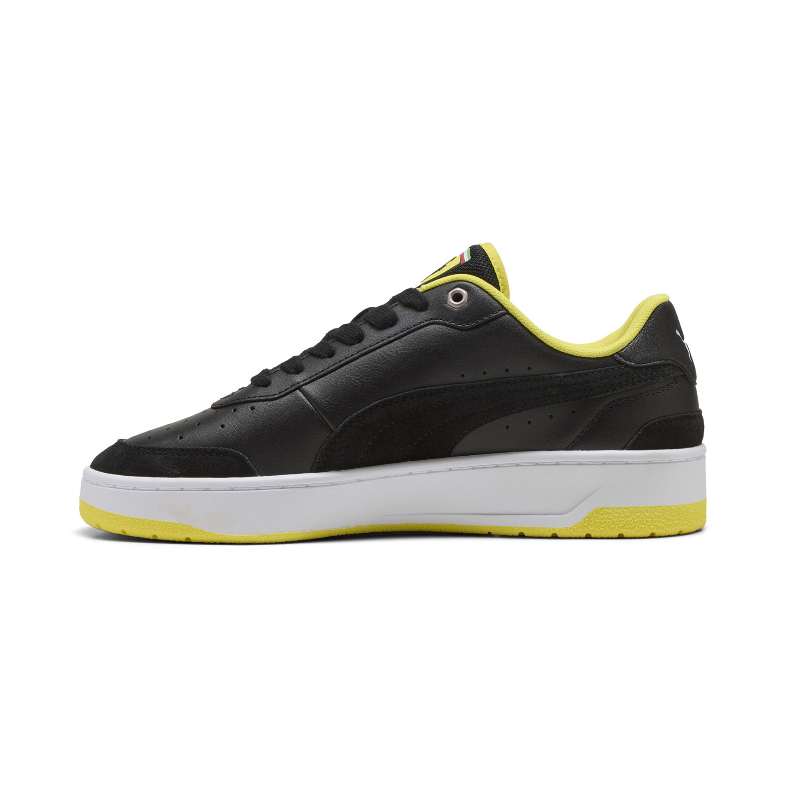 Puma Scuderia Ferrari CA Match Herren Schwarz Leder Sportschuh - Bild 1 von 8