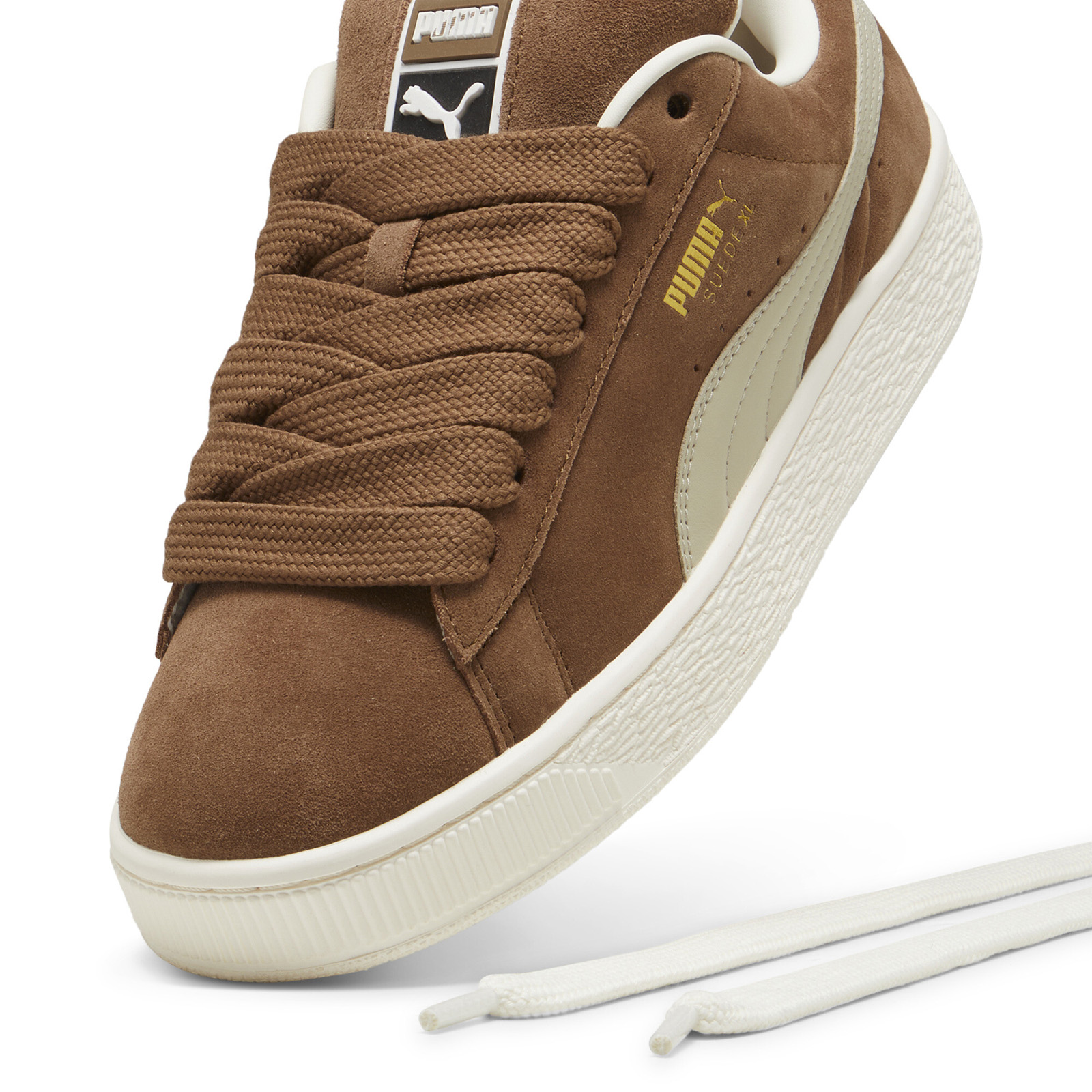 Puma Suede XL 39520518 Mens Brown Suede Lace Up Lifestyle Sneakers