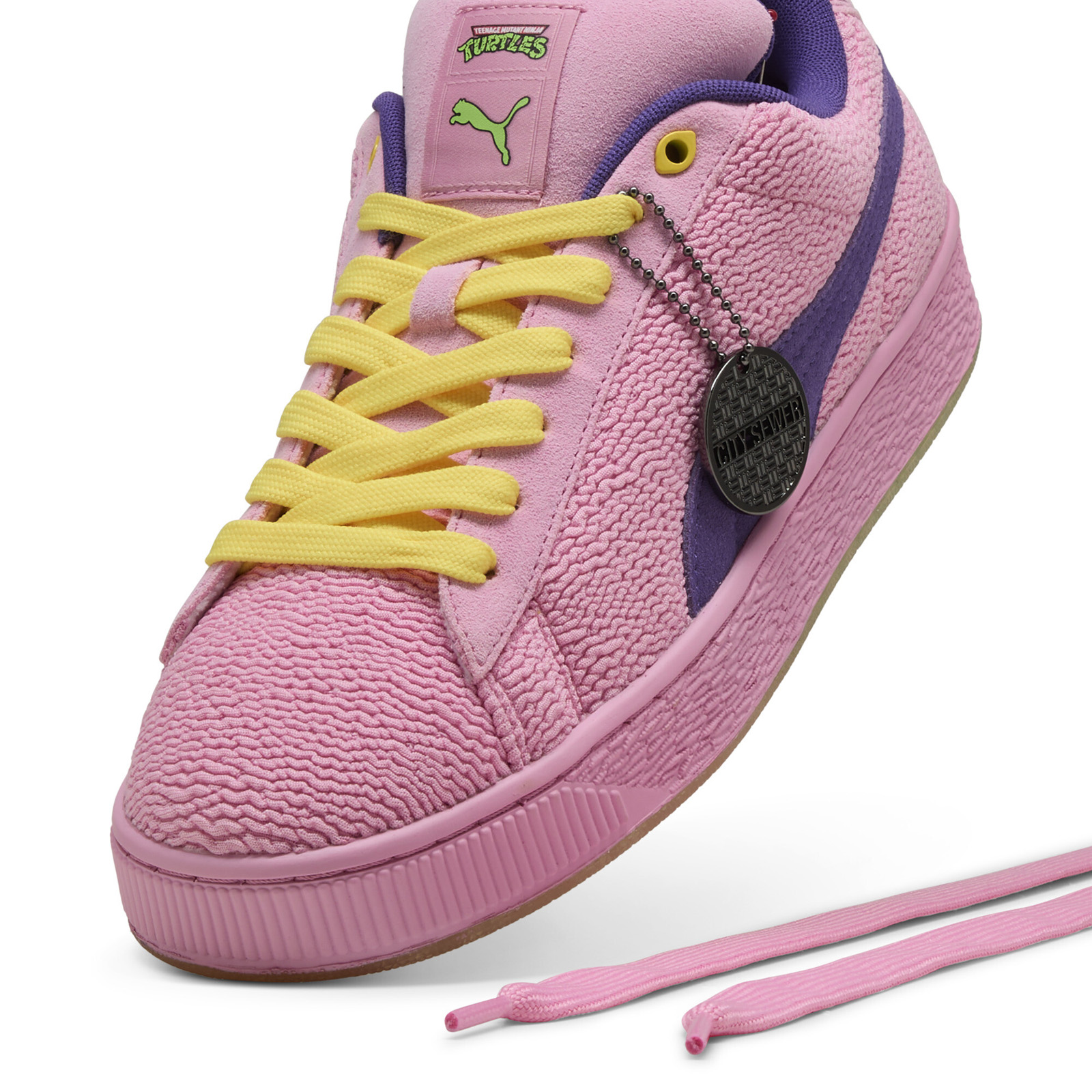 Puma Suede XL 2 x TMNT Ninja Turtles Mens Pink Lifestyle Sneakers