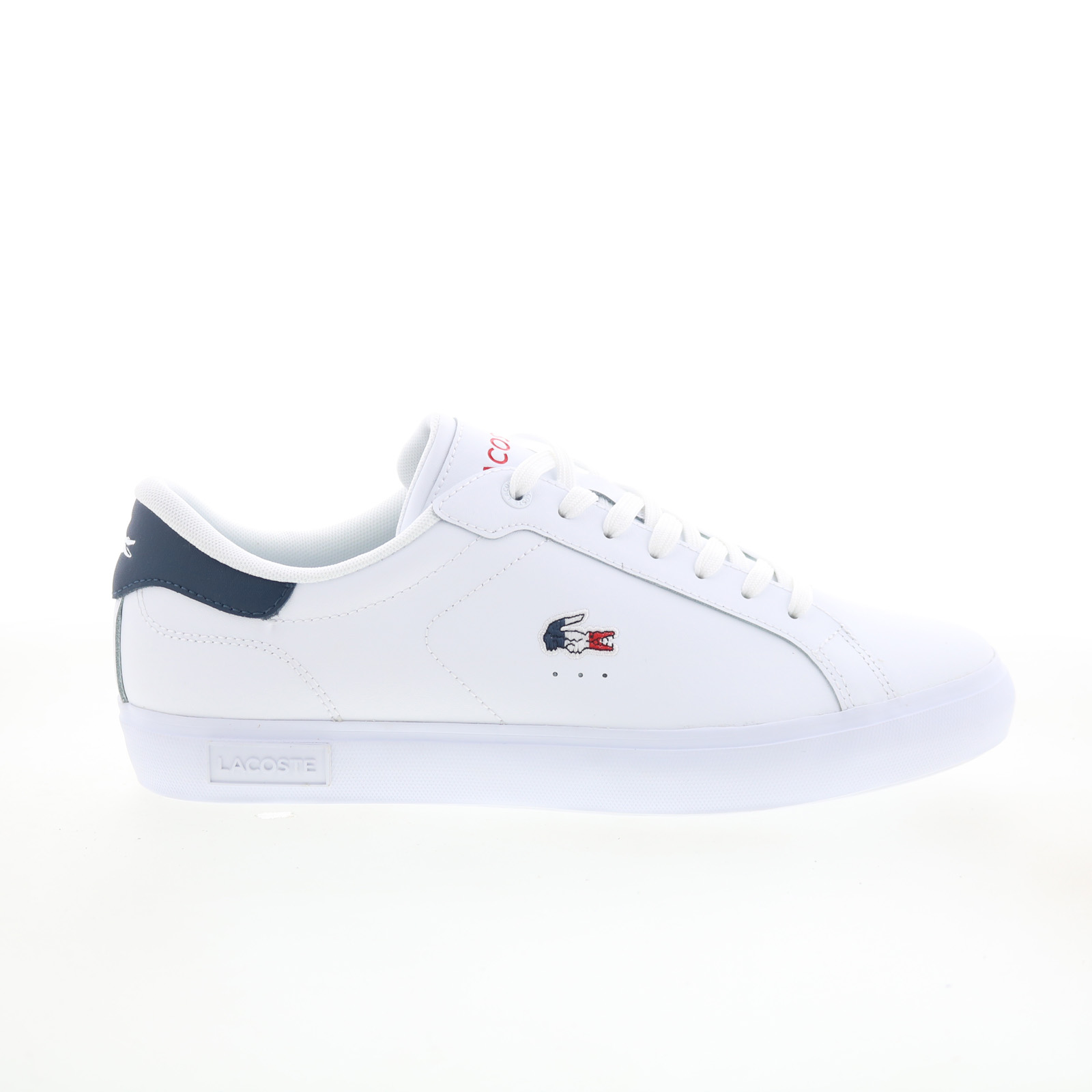 Lacoste Powercourt 125 1 SMA Mens White Leather Lifestyle Sneakers Shoes - 第 9/13 張圖片