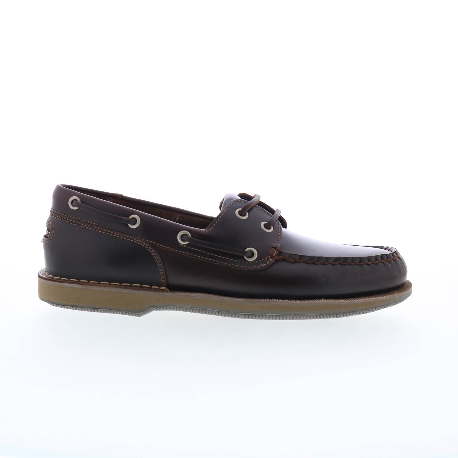 Rockport Mens Perth Brown Shoes (NWT) Rockport Perth CH1237 Mens Brown Wide Leather Loafers & Slip  main image 4