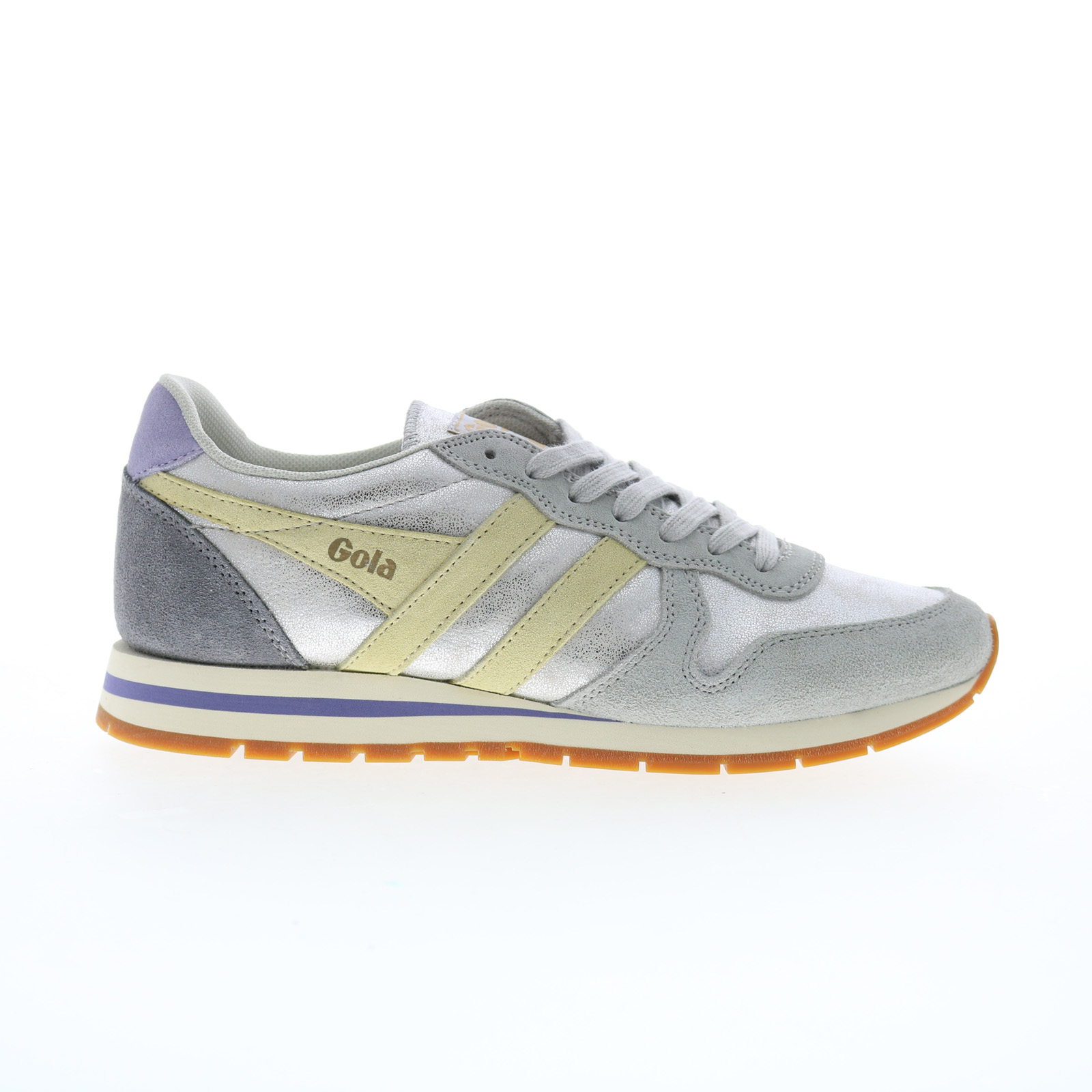 Gola Daytona Blaze CLB338 Womens Silver Suede Lifestyle Sneakers