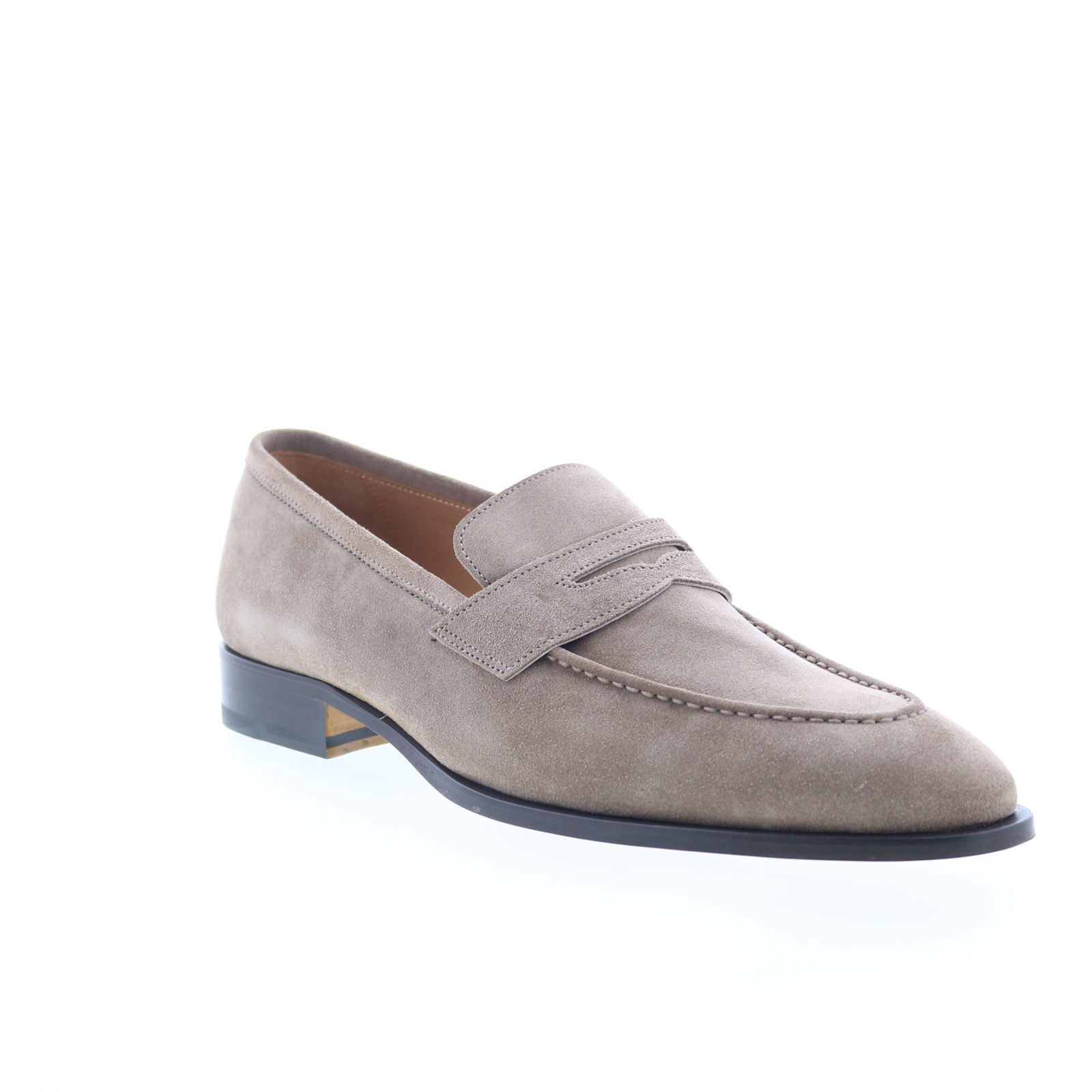 Di Bianco Cashmere GBF316 Mens Brown Suede Loafers & Slip  display picture 1