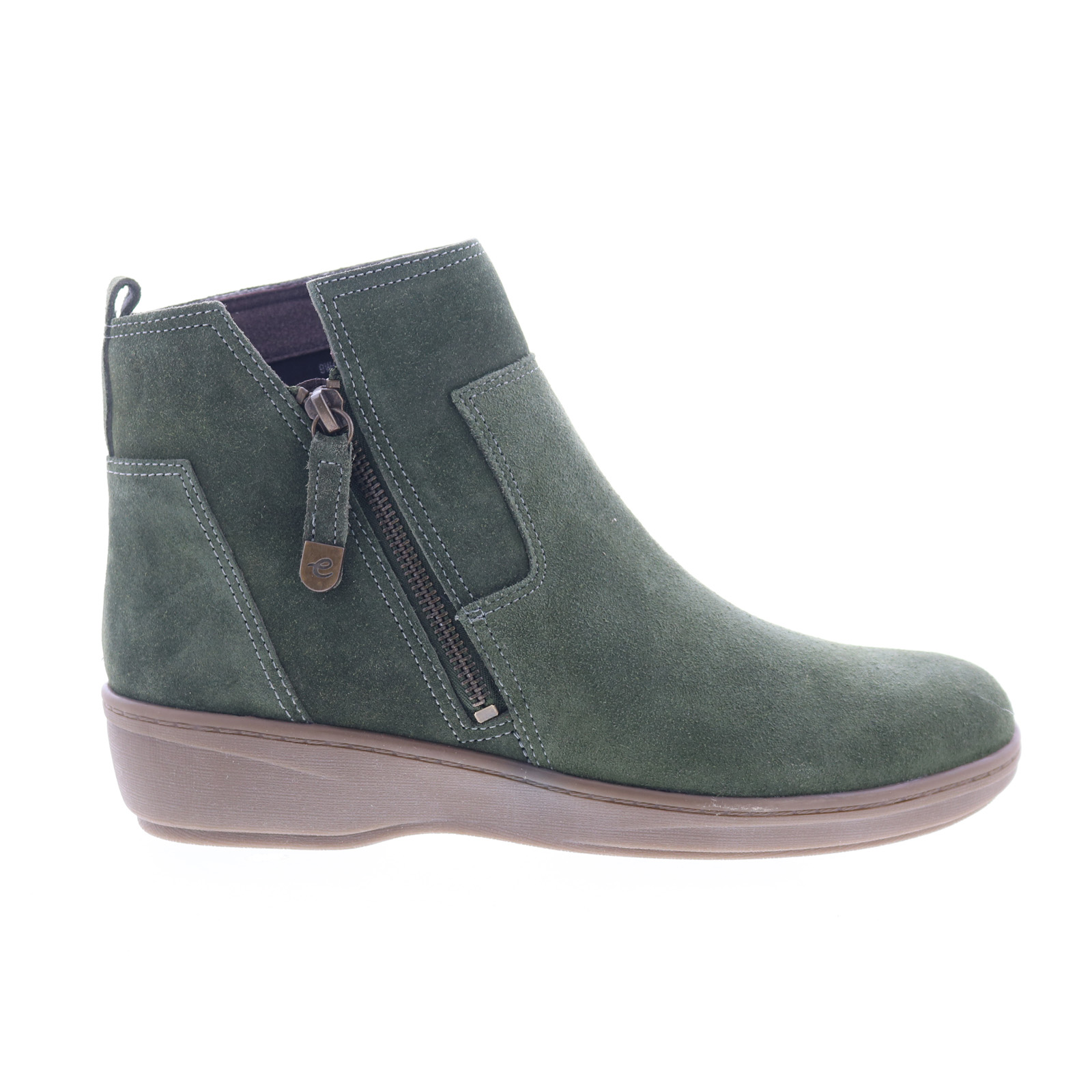 Easy Spirit Sol SESOL Womens Green Suede Zipper Casual Dress Boots - Picture 2 of 8