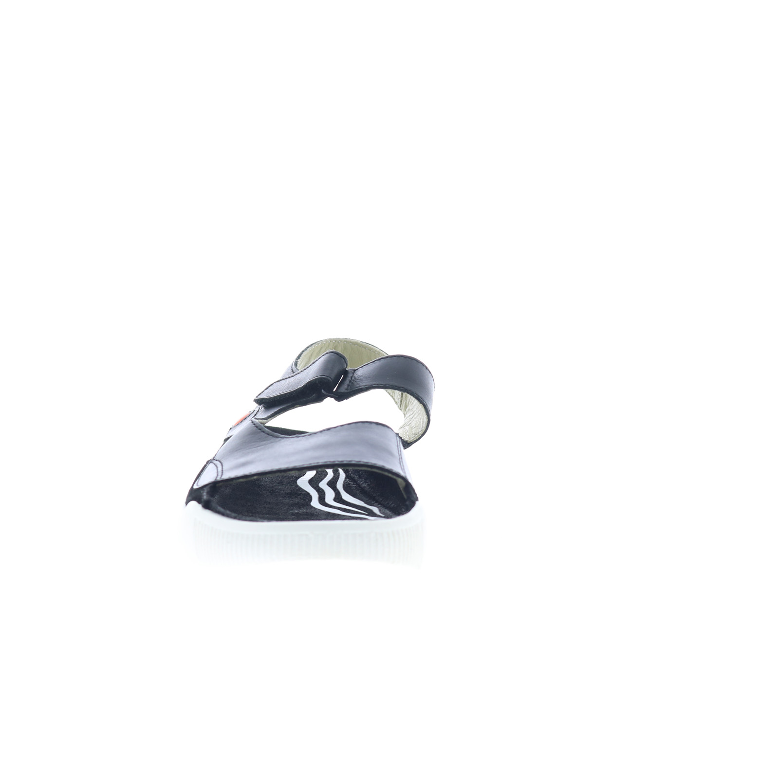 Softinos Weal WEAL712SOF-000 Womens Black Leather Strap Sandals Shoes 37