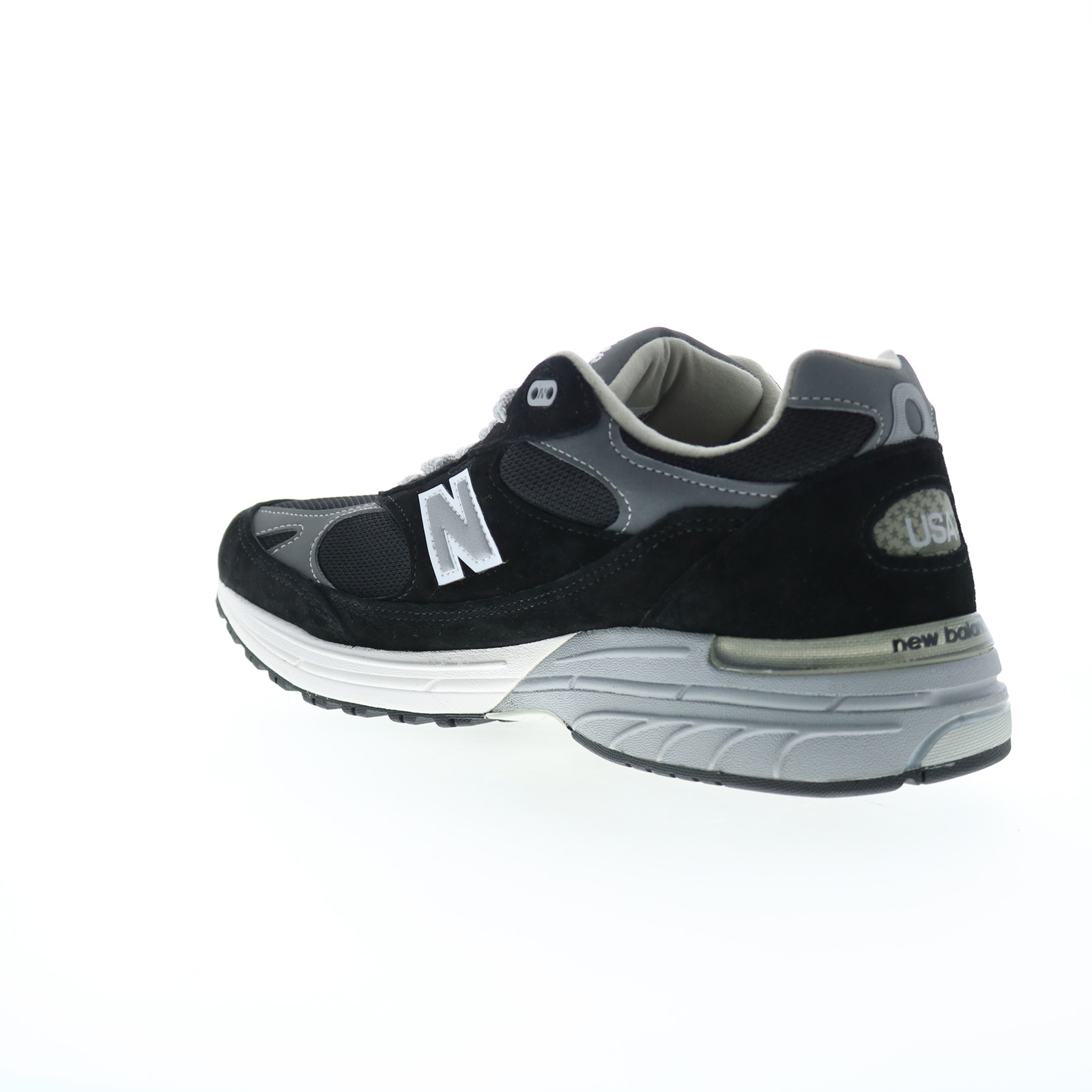 New Balance 993 XMR993BK Mens Black Suede Lifestyle Sneakers Shoes