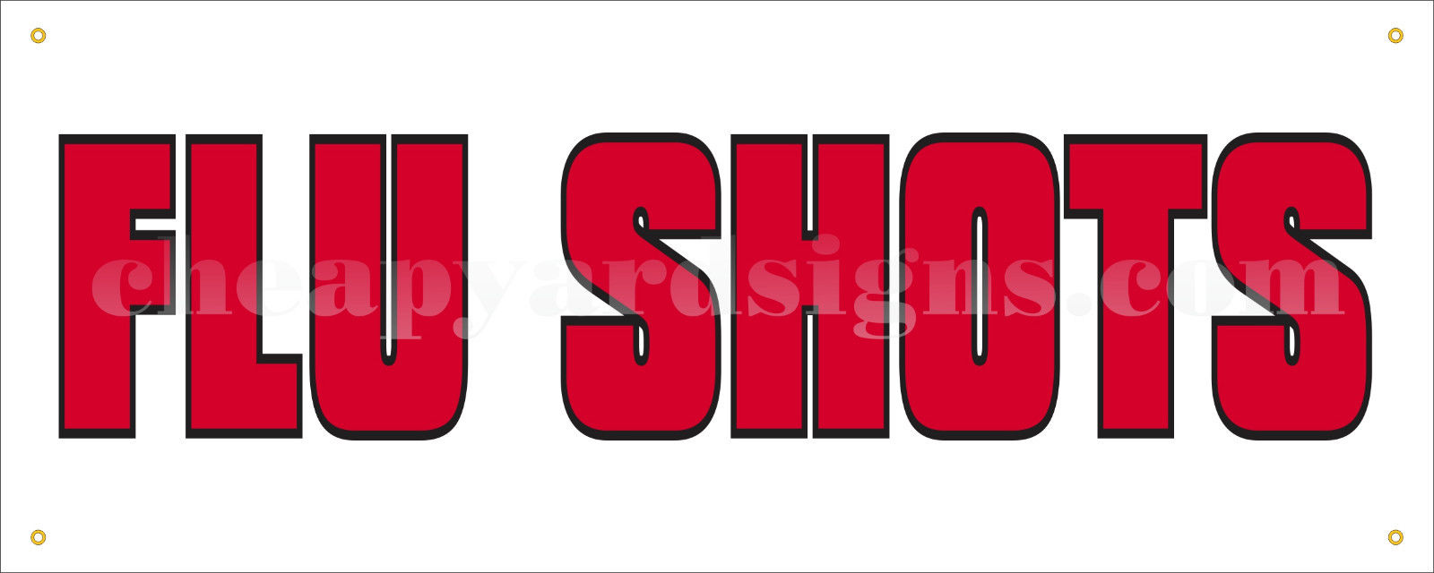 Flu Shots Banner Retail 18 X48 Shot Walk Ins Medical Clinic Signs
