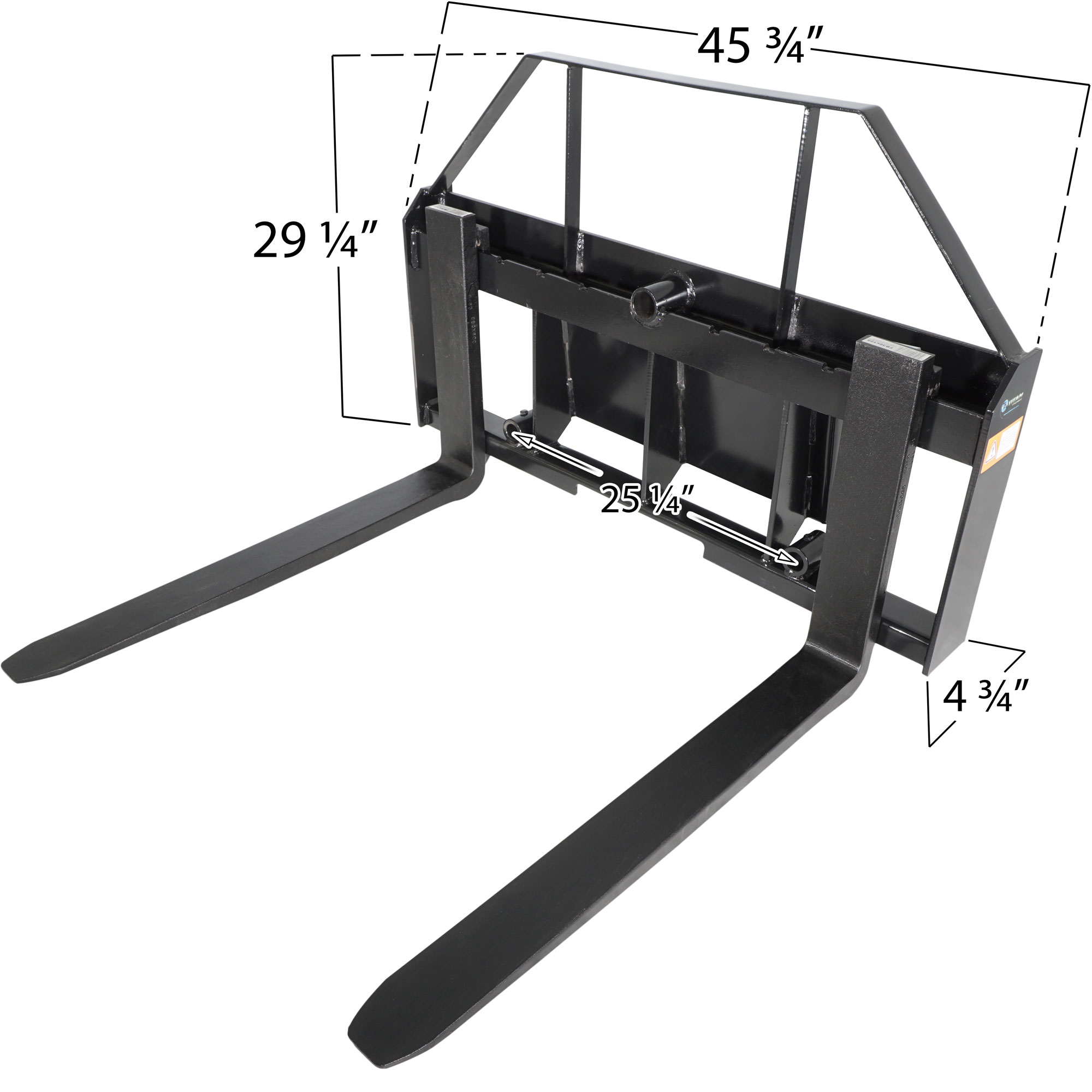 Titan 36" Pallet Fork Attachment w/39" Hay Bale Spear Toro Dingo Mini