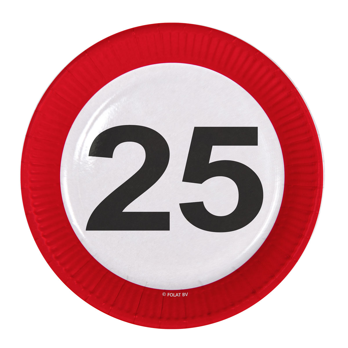 Partyteller Verkehrsschild Zahl 25 Geburtstag Teller 8 St Partyteller Verkehrsschild Zahl 25 Geburtstag Teller 8 St