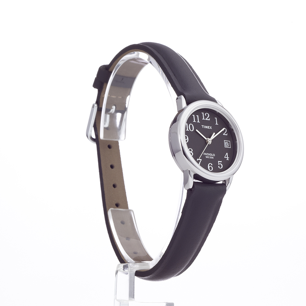 Timex Women's Easy Reader Black Dial & Leather Strap Casual Watch