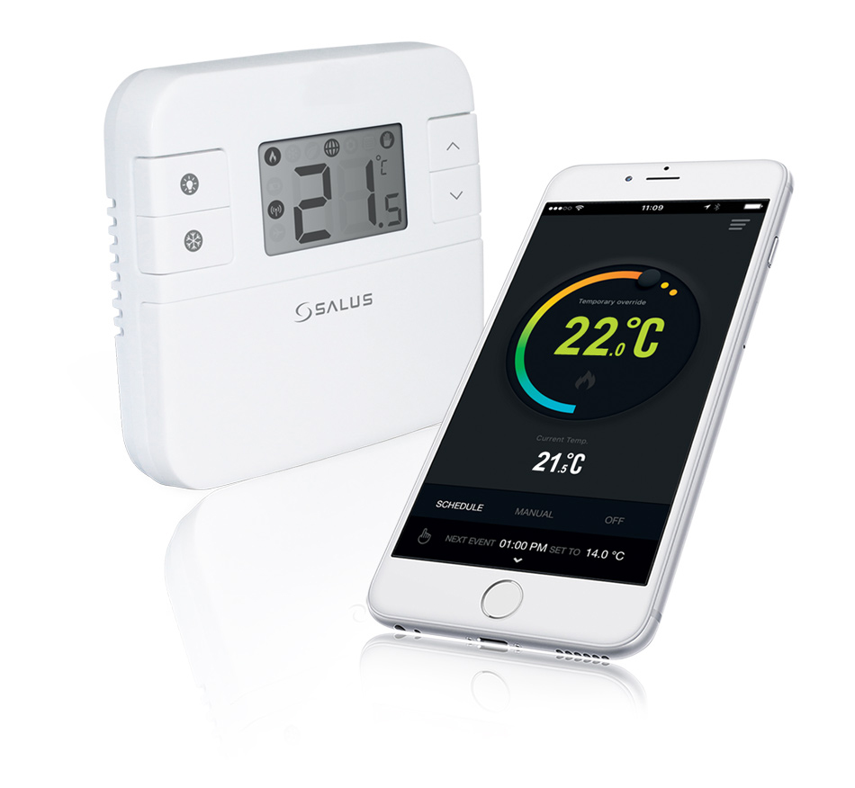 Salus Smart Thermostat and Smartphone