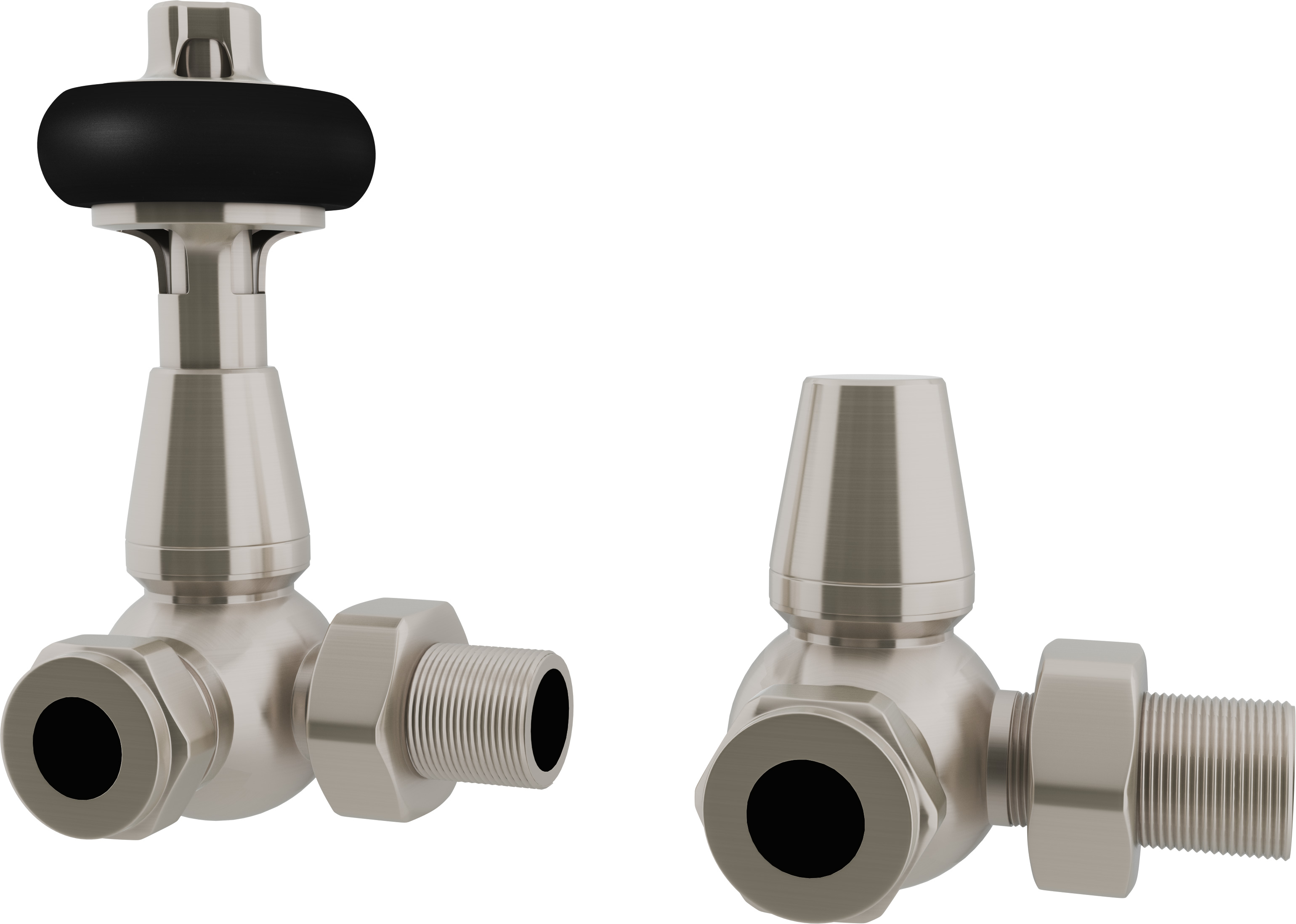 Thermostatic TRV Radiator Valves 1/2" x 15mm Angled/Corner *TRV Pack