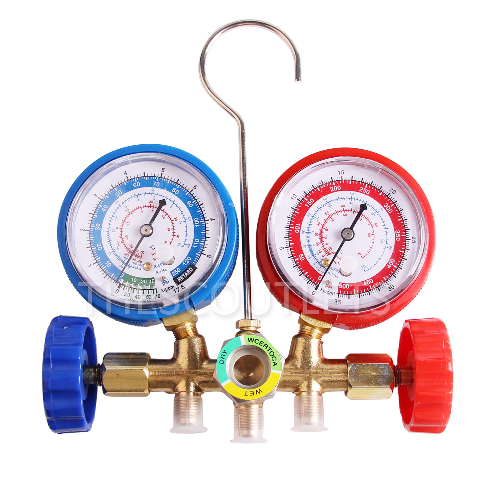 R12 R22 R134A R502 HVAC A/C Refrigeration Charging Service Manifold