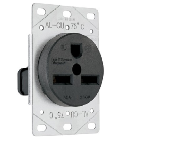 P & S 3801 Straight Blade Receptacle, Flush, 2P 3-Wire 30A ... wiring a 250v receptacle 