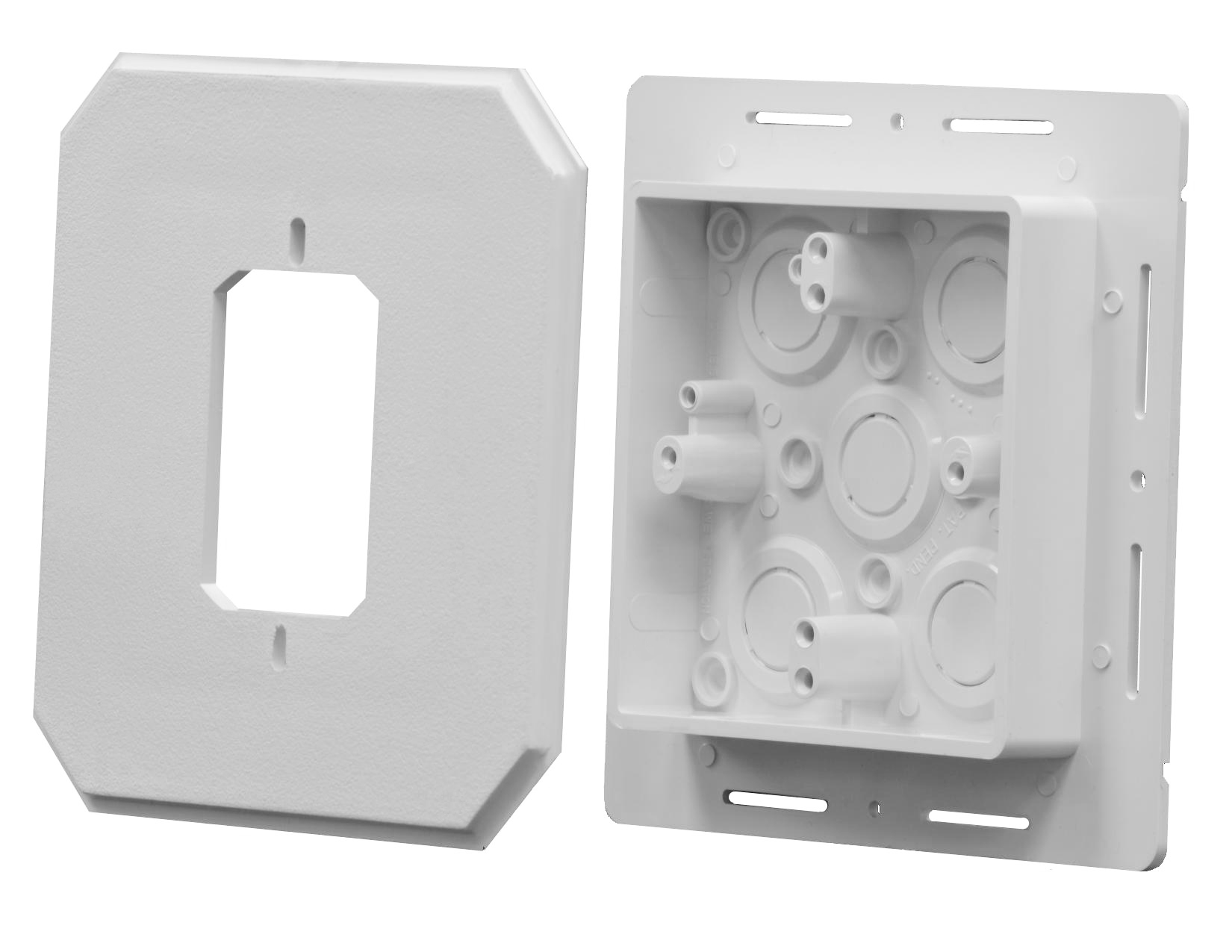 LOT OF 25 ARLINGTON 8081F SIDING ELECTRICAL BOX KIT COVER W//FLANGES WHITE