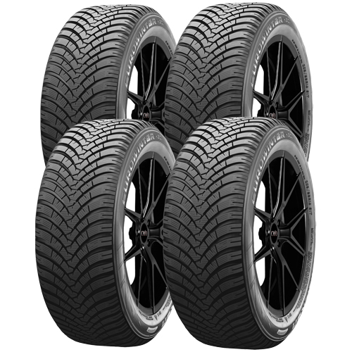 (QTY 4) 225/45R19 Falken EuroWinter HS01 92V SL Black Wall Tires