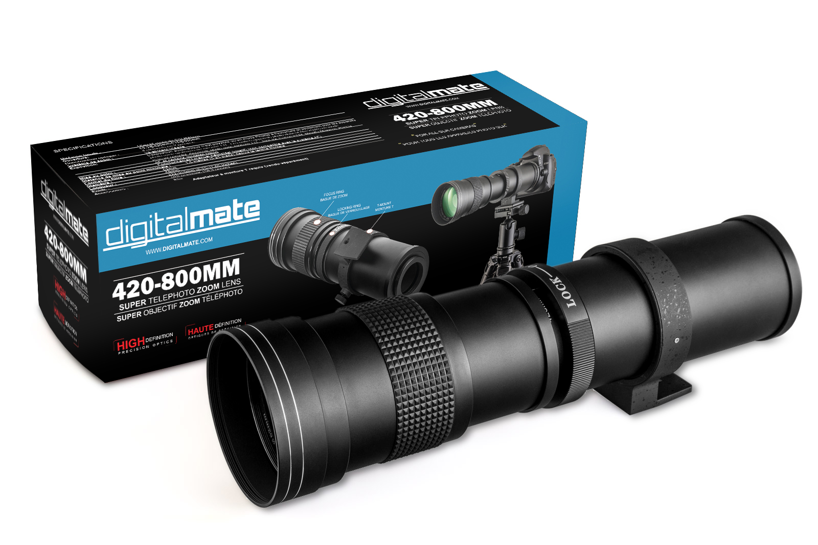 Digitalmate 4201600mm Telephoto Zoom Sports & Wild Life Lens for Nikon