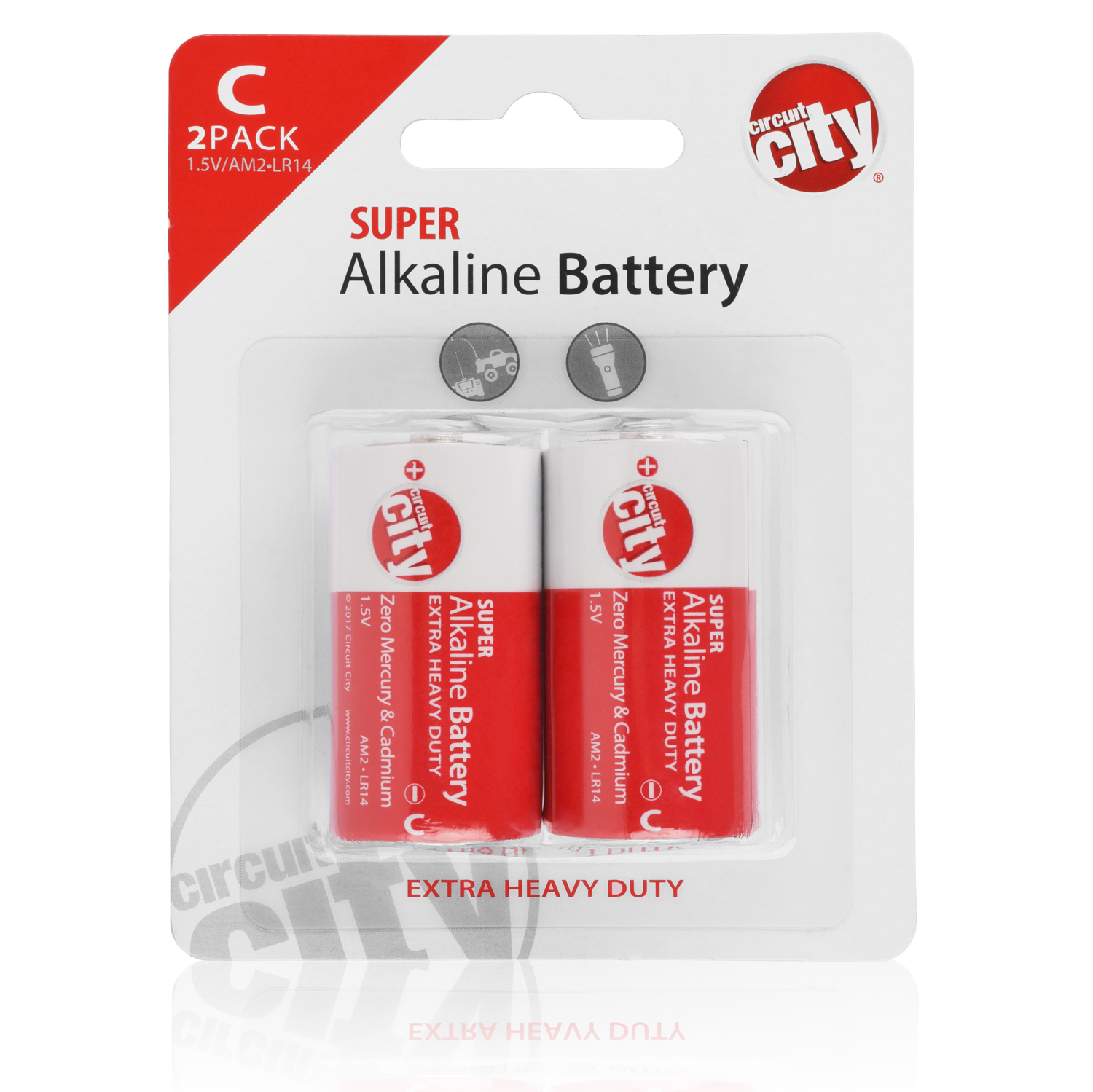 Baterías alcalinas de rendimiento mejorado Circuit City de 2 celdas C y 2 celdas D - Imagen 2 de 7