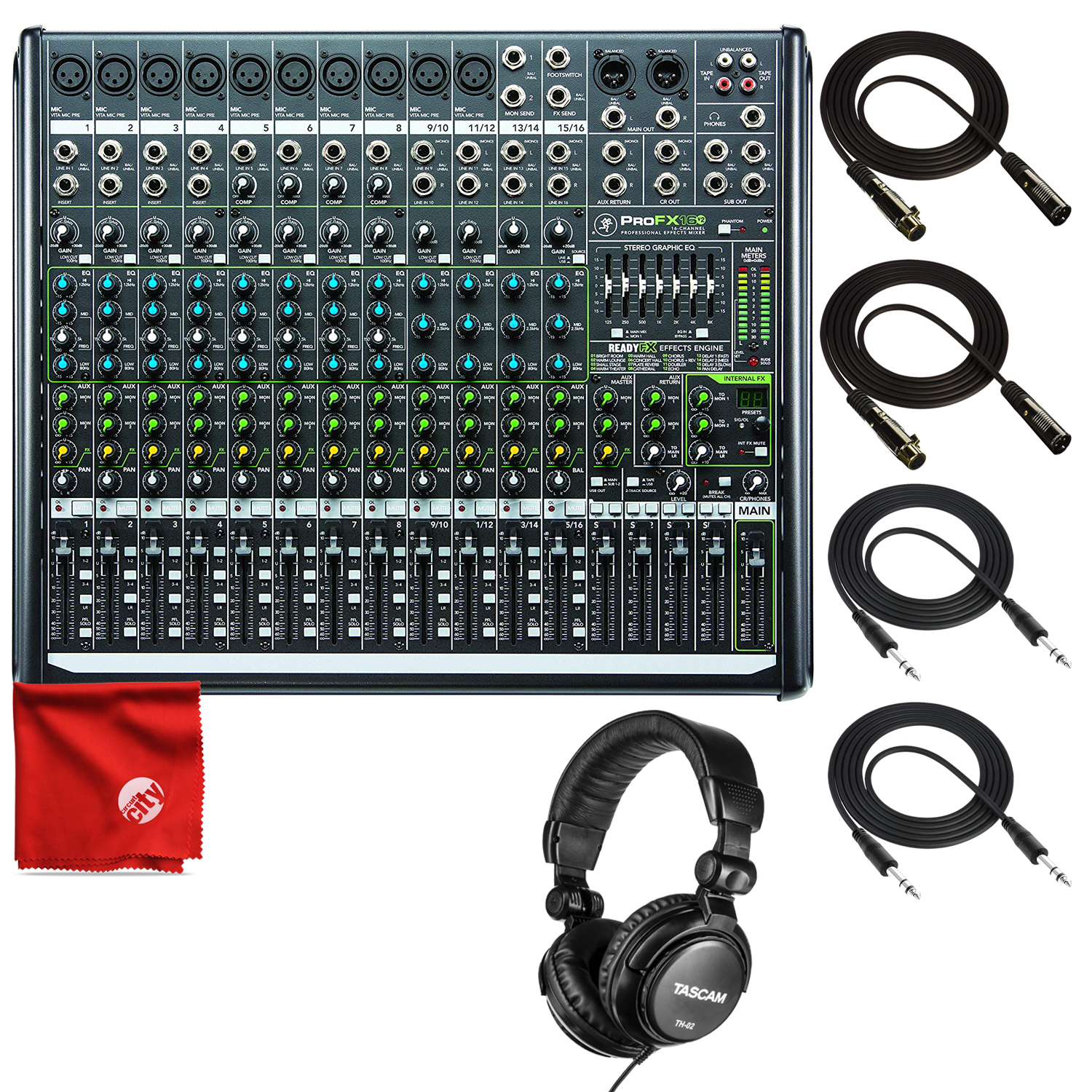 Mackie PROFX16V2 16Channel Mixer with USB and Effects Headphone 4