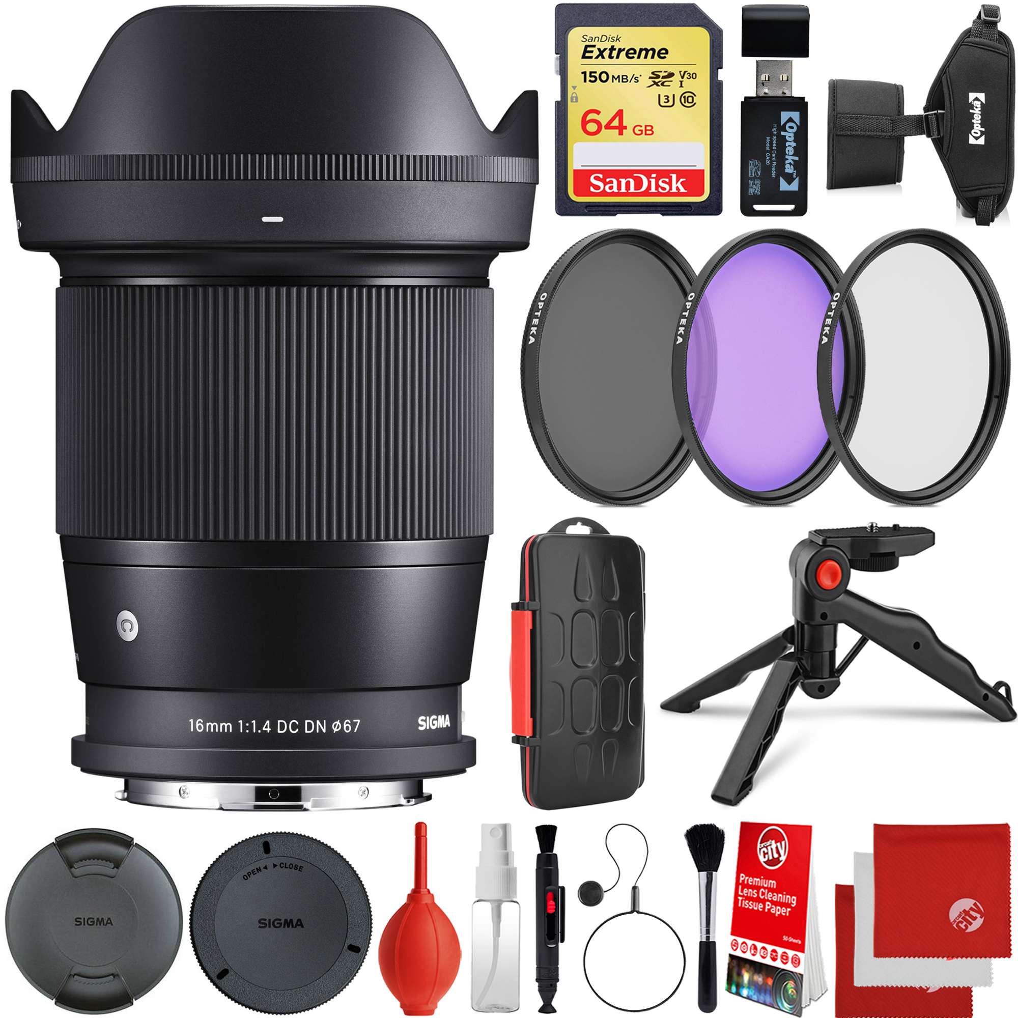 Sigma 16mm F 1 4 Dc Dn Contemporary Lens For Leica L Mount 64gb Bundle Ebay