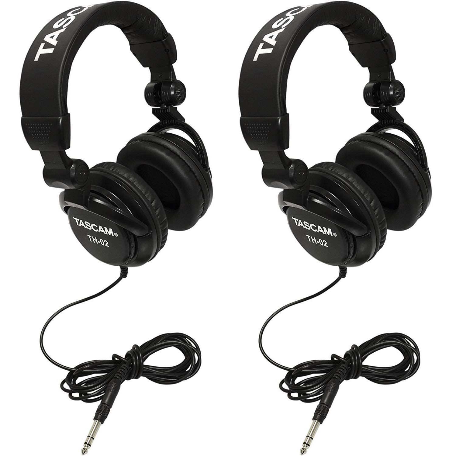 Tascam TH02 Foldable Recording Mixing Home Studio Headphones Bundle (2 Pair) eBay