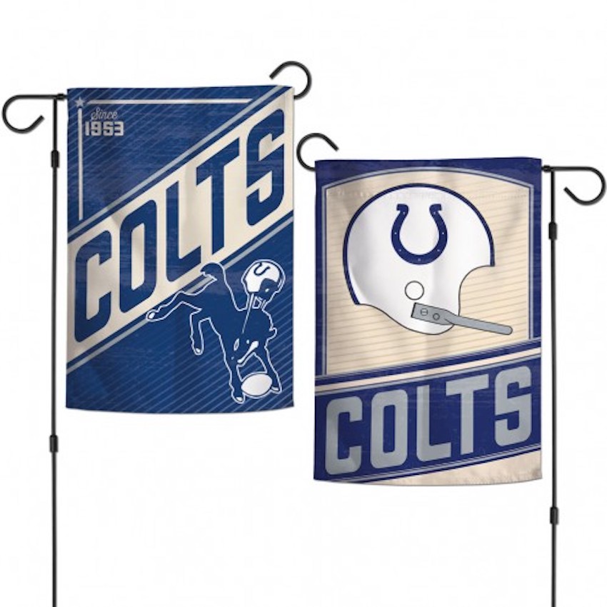 Indianapolis Colts Licensed NFL Garden Flag TwoSided Retro 12.5" x 18