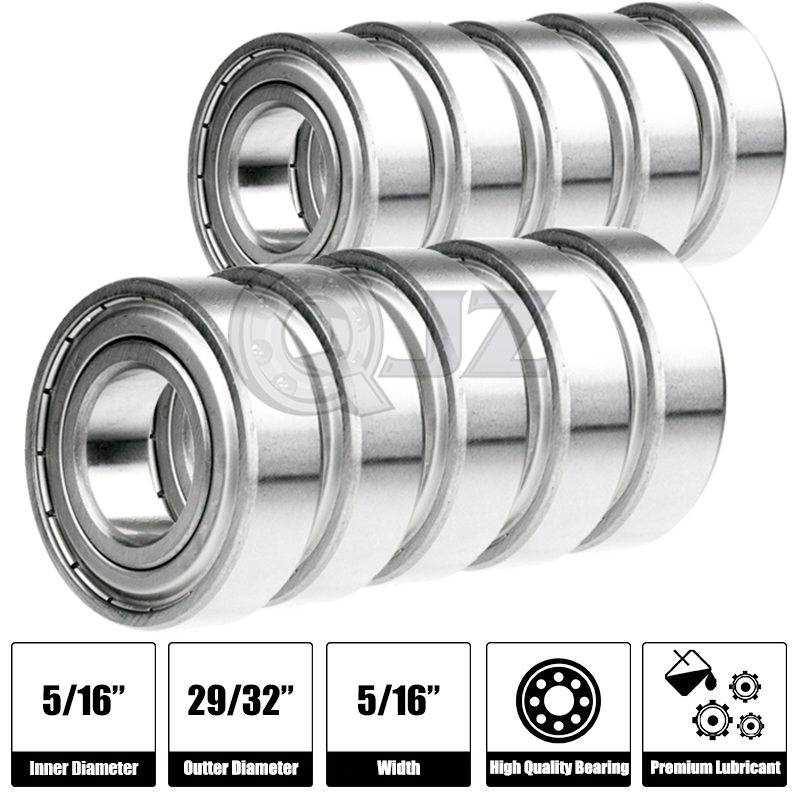 2x 1605-2RS Ball Bearing 0.9063in x 0.3125in x 0.3125in 2RS RS QJZ Free Shipping