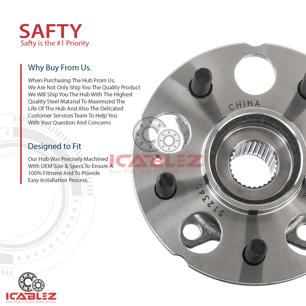 20072013 Honda CRV CRV 4WD Replacement Rear Wheel Hub Bearing