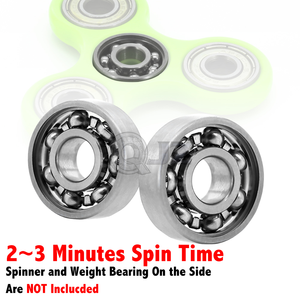 2x 608 Open Stainless Steel 22x8x7mm Fidget Spinner Bearing