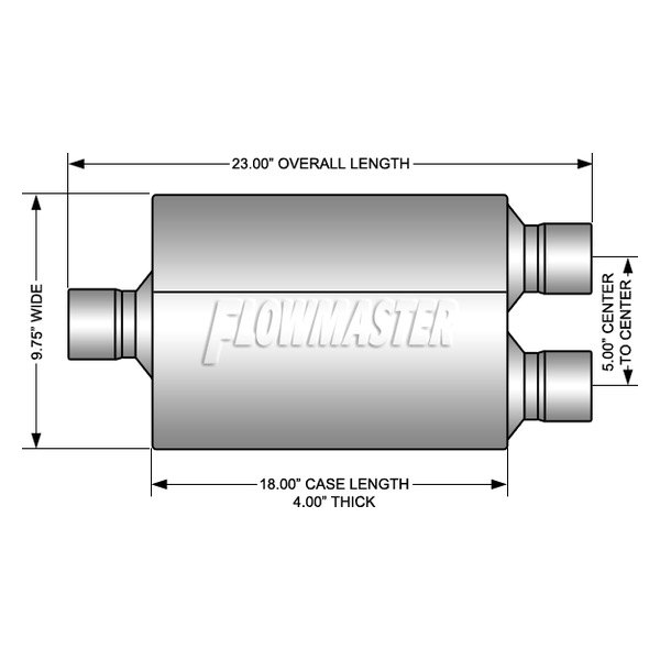 Flowmaster 50 H.D. Muffler - 3.50 Offset In / 3.50 Offset