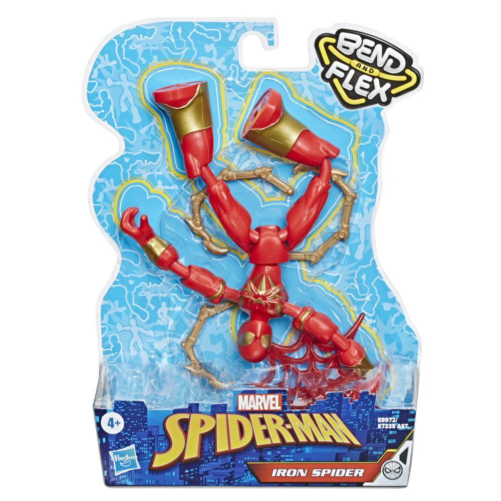Marvel Spider Man Bend And Flex Iron Spider Action Figure 6 Inch Flexible Ebay