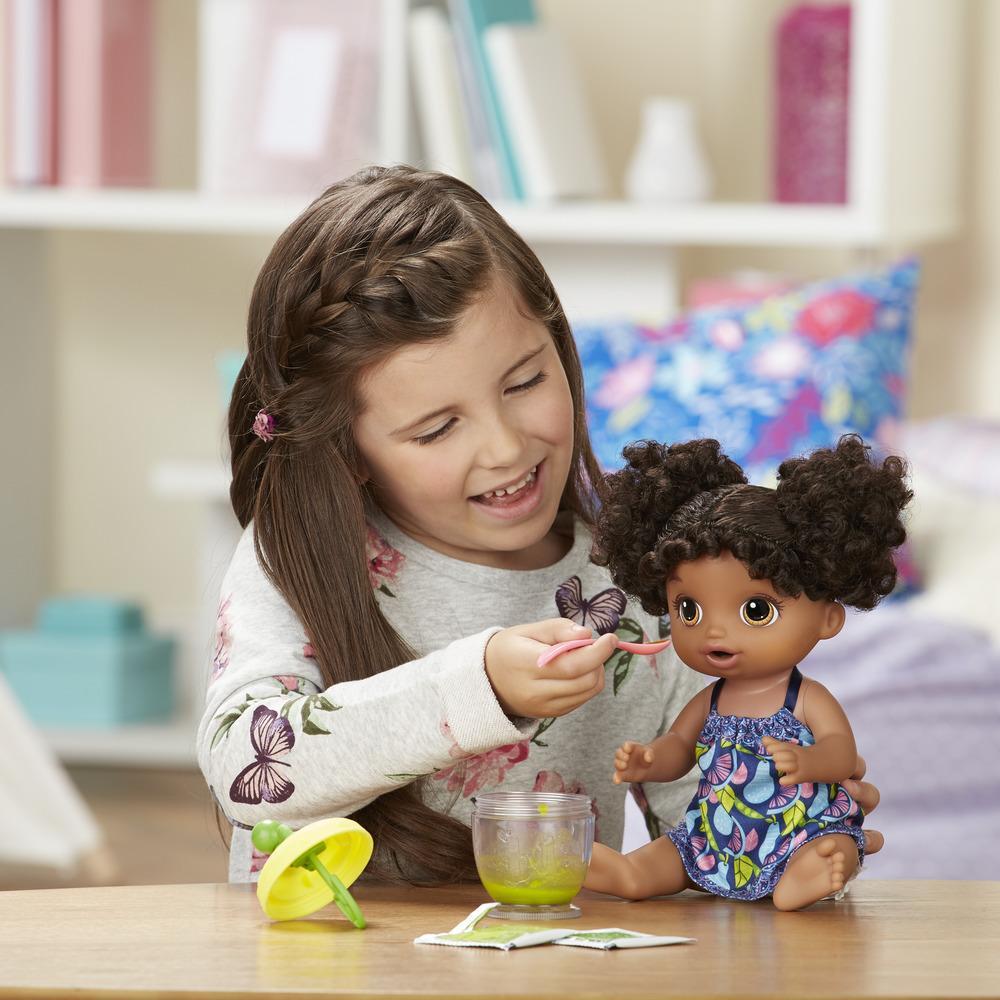 Baby Alive Sweet Spoonfuls Baby Doll Girl Black Curly Hair