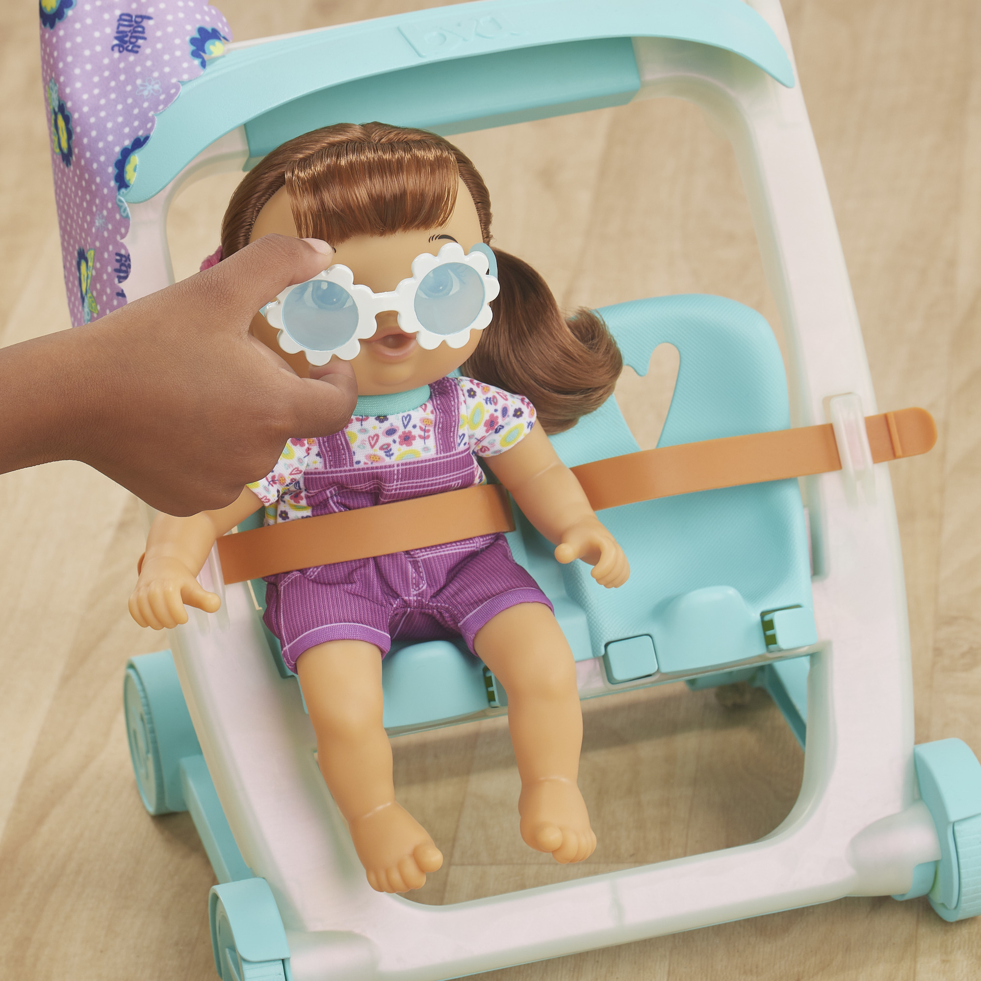 baby alive littles push and kick stroller