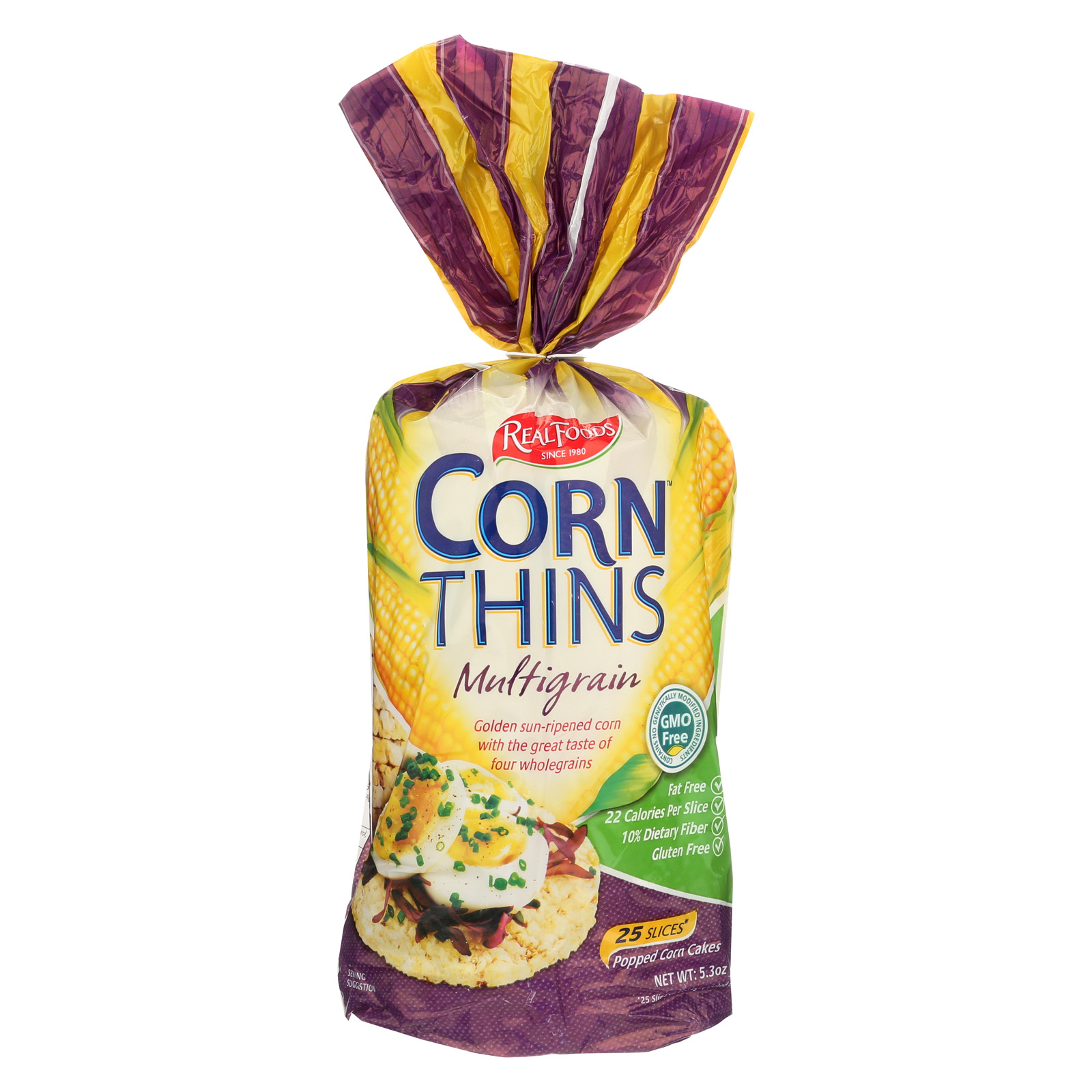 Real Foods Organic Corn Thins Multigrain Case of 6 5.3 oz. 2
