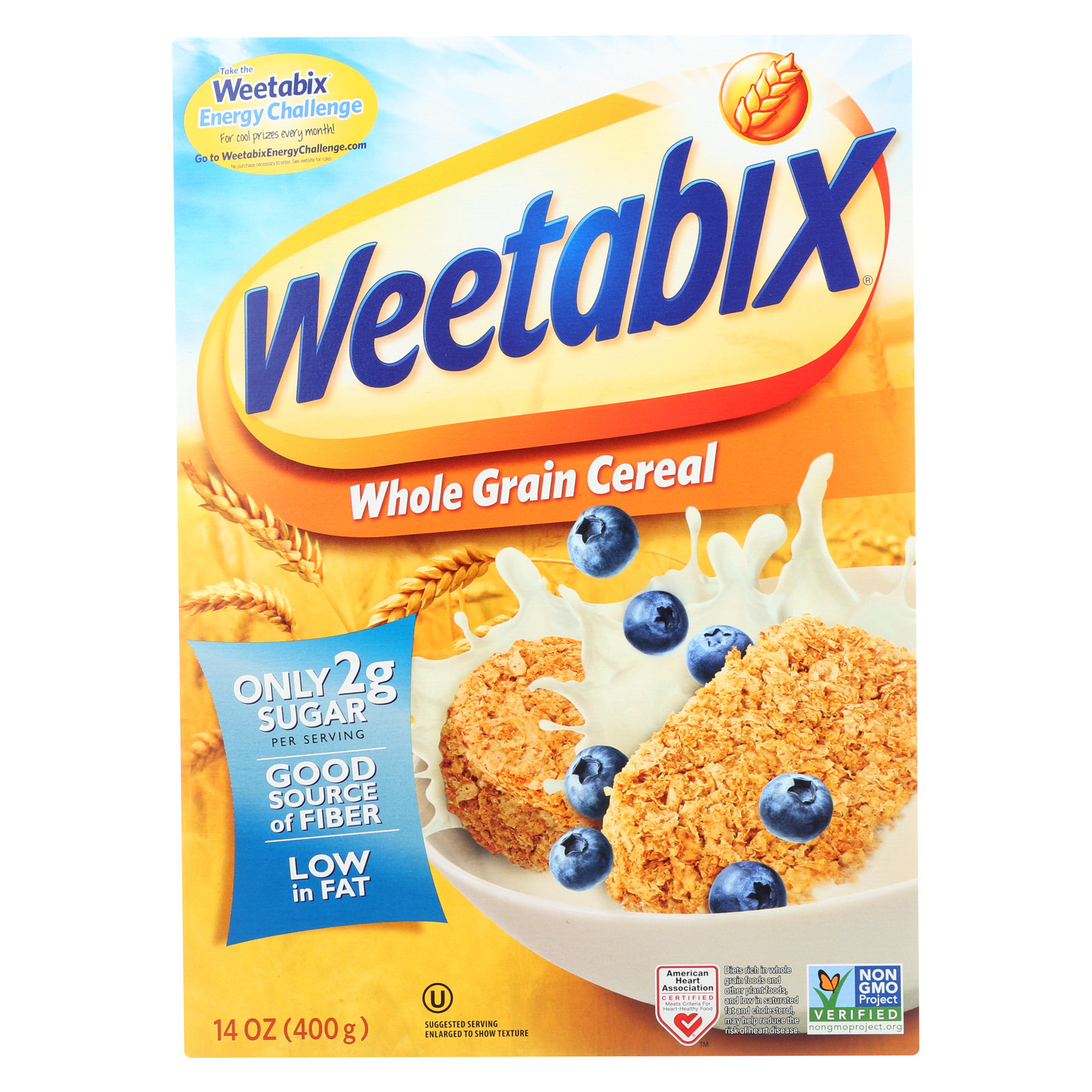 Weetabix Cereal, Whole Grain Biscuits, Fiber Source, Case of 12, 14