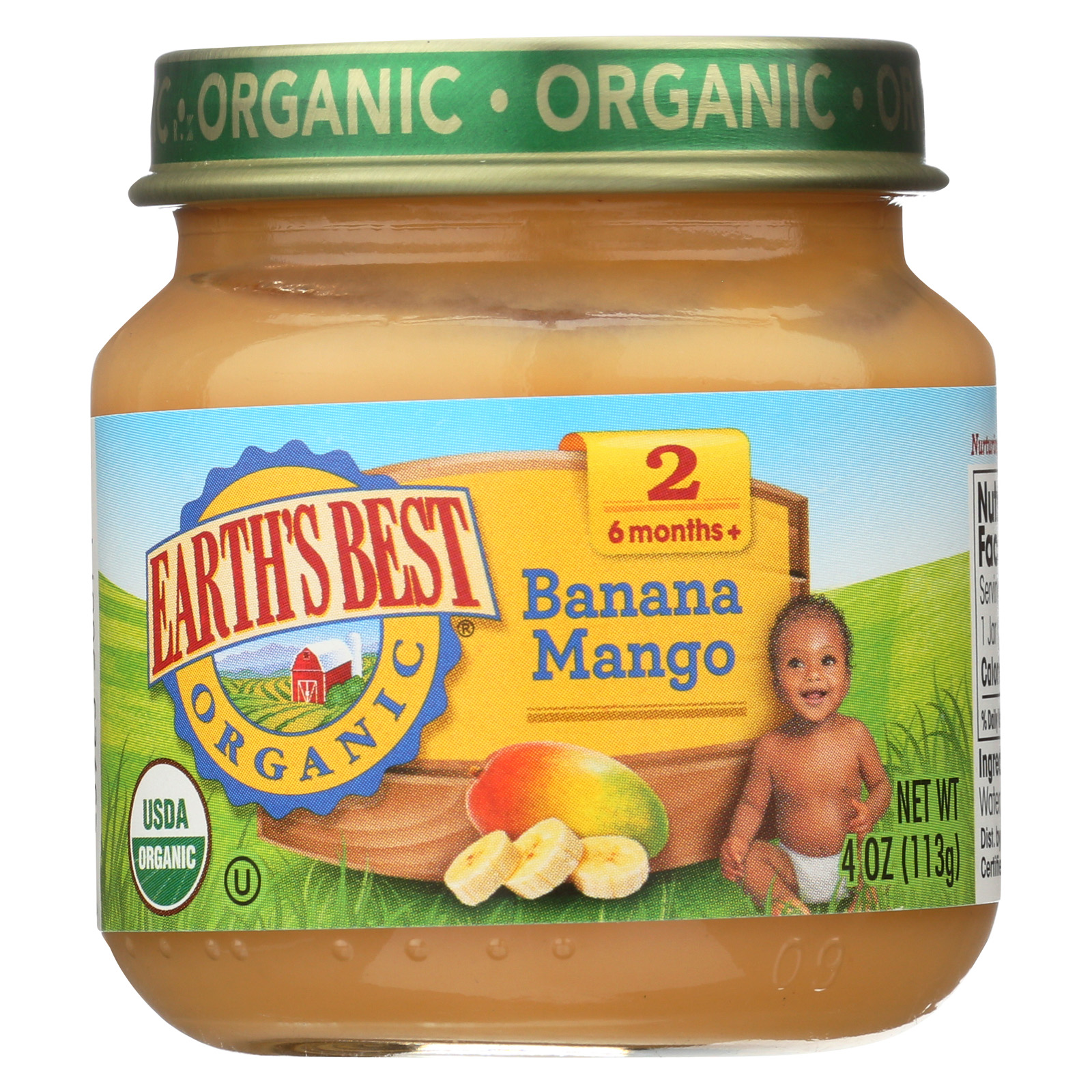 Earth's Best Organic Banana Mango Baby Food Stage 2 Case of 12 4 oz. eBay